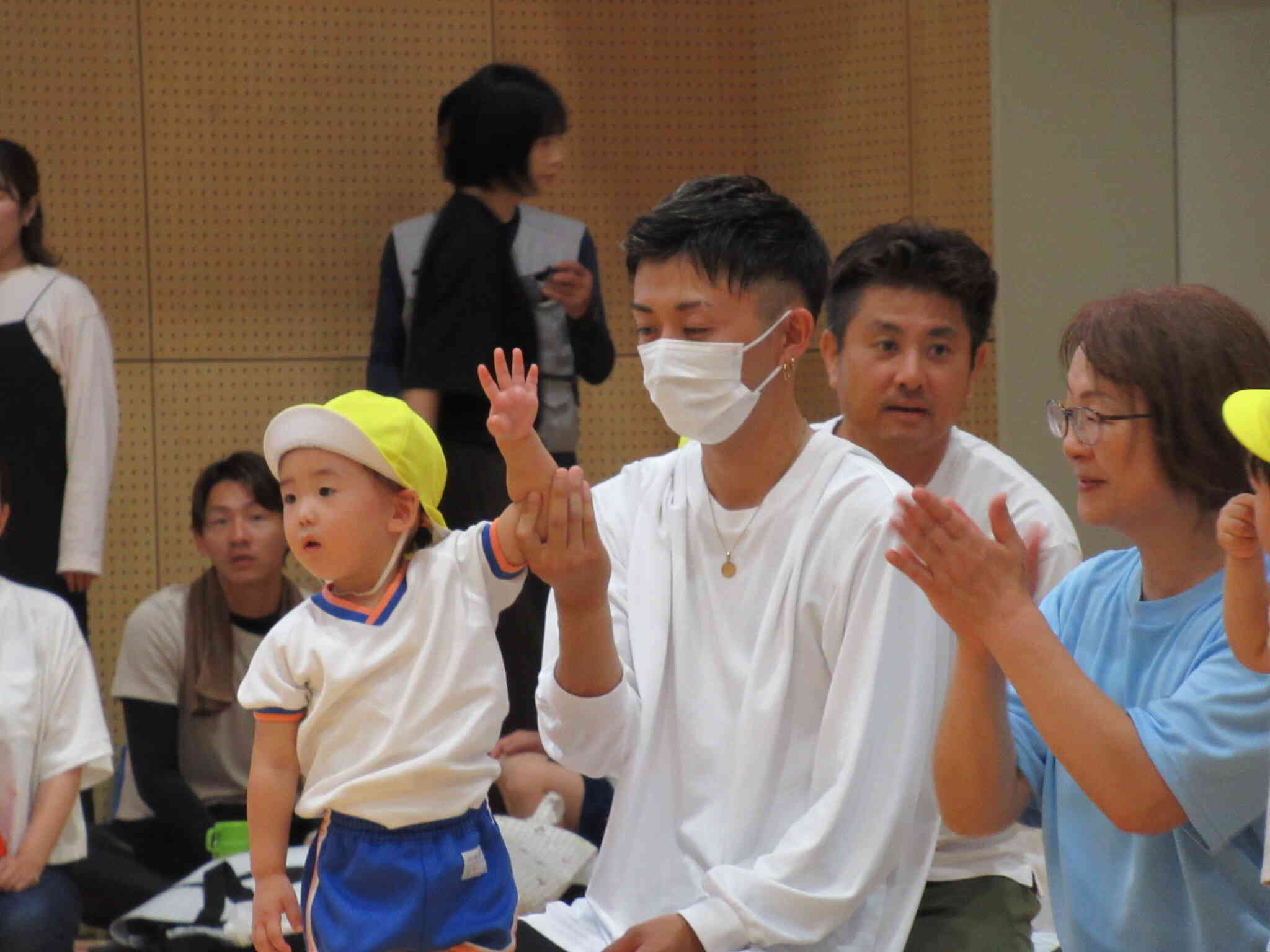 かけっこのお返事もお上手！毎日保育園でお返事してるもんね。