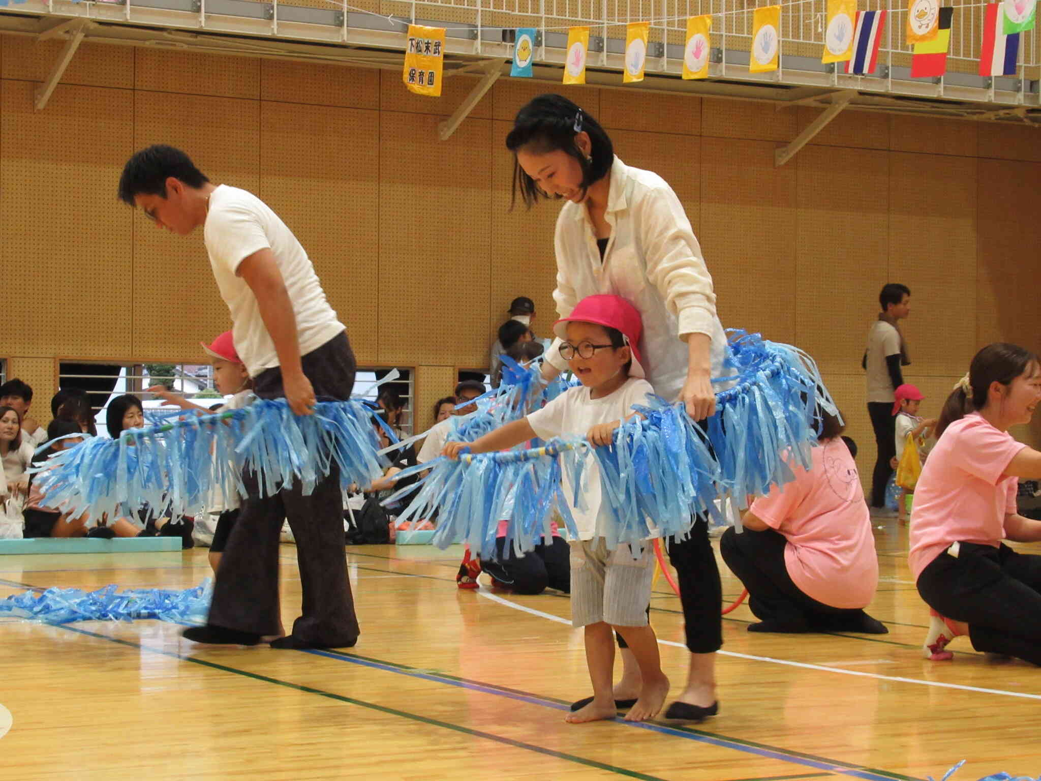 うさぎ組（2歳児）さんの親子競技も盛り上がりましたよ！