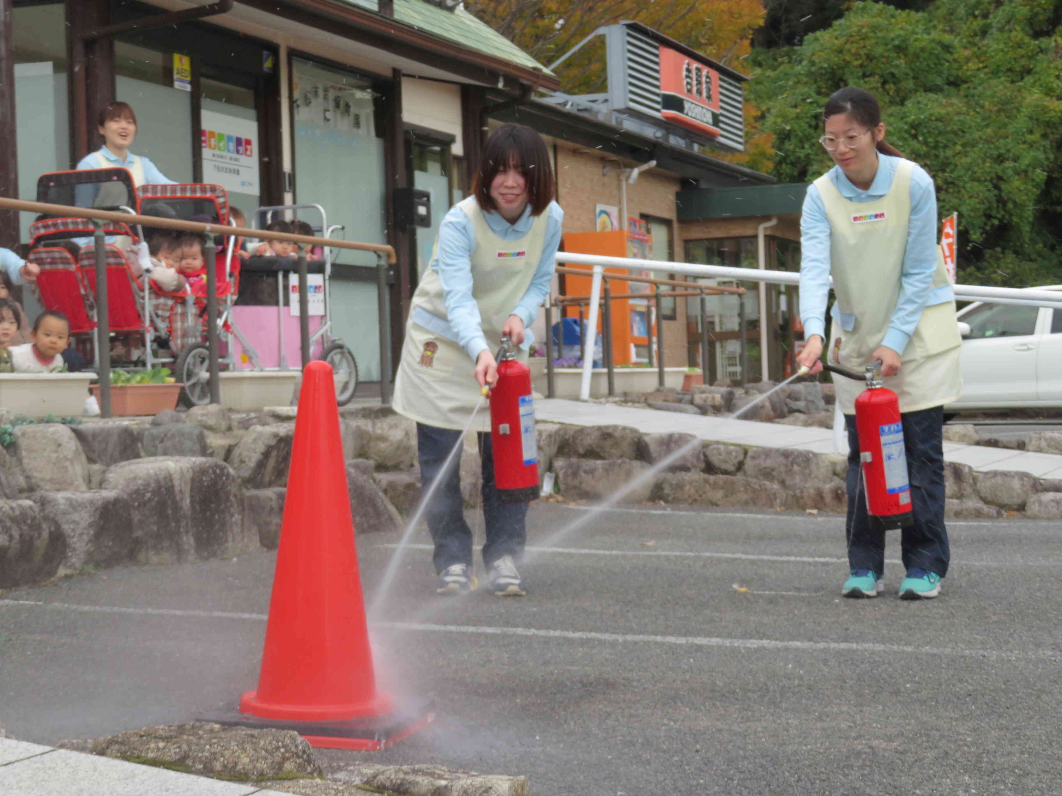 消火訓練です