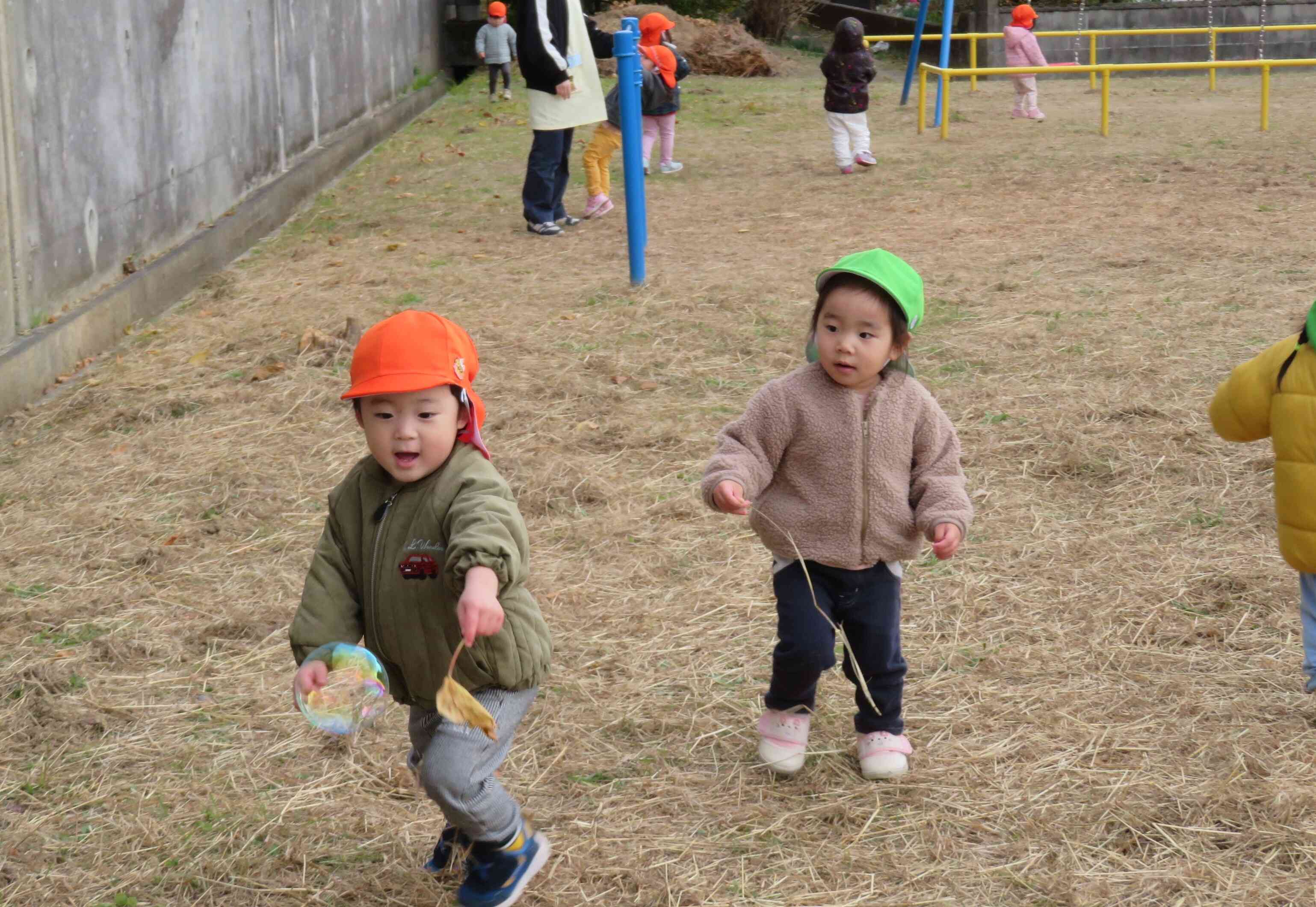 公園で思いっきり走る！