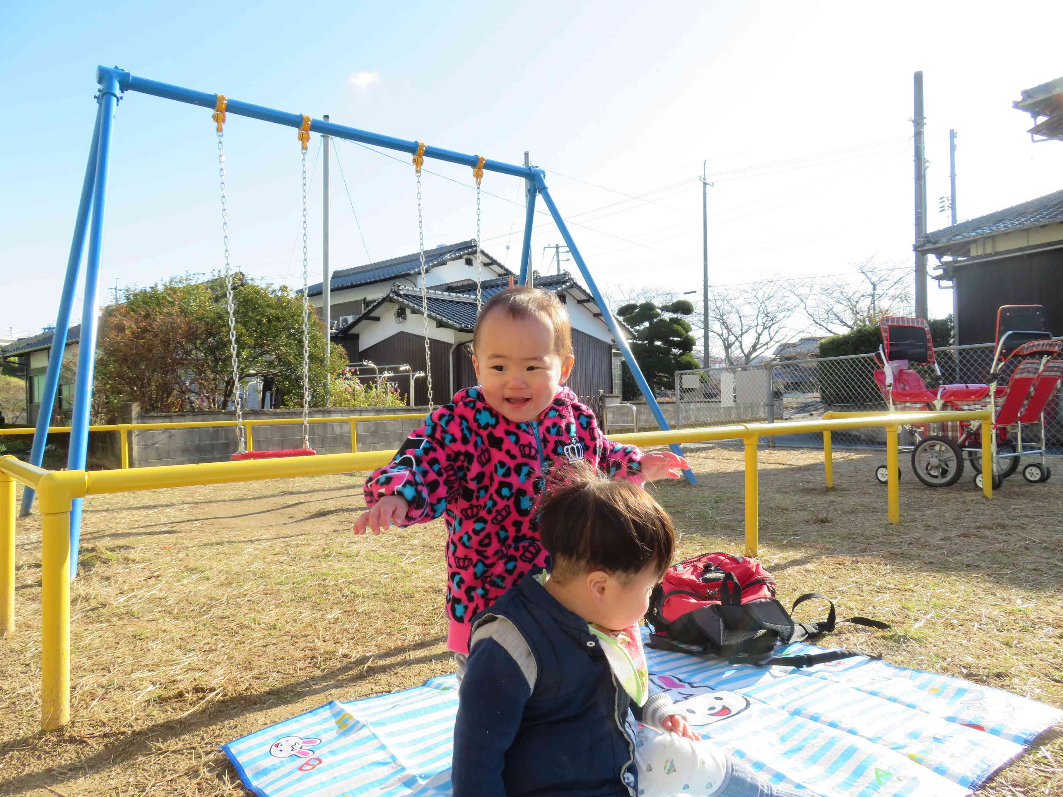 公園で遊んだよ