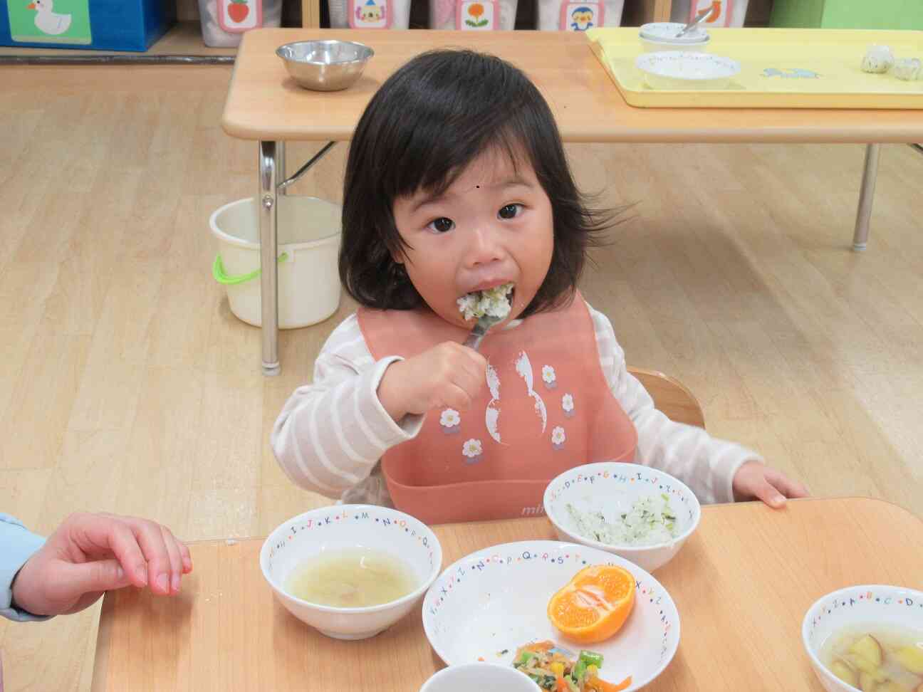 給食で食べました。おいしいよ