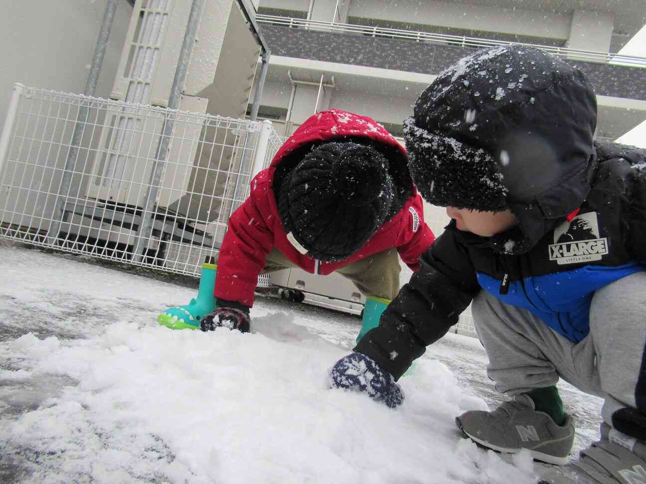 雪やわらかいね