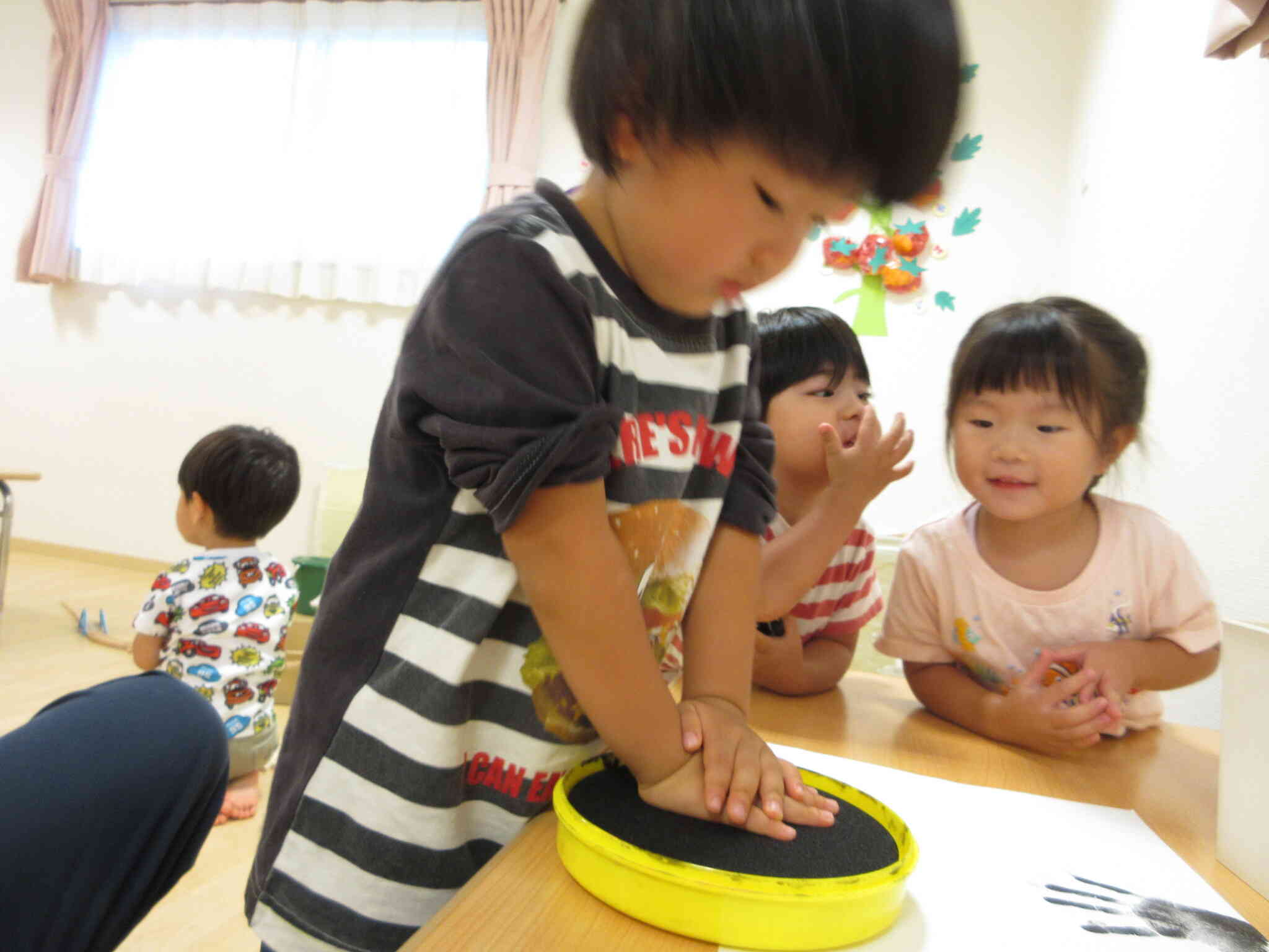 お友だちもがんばれ～と応援します♪