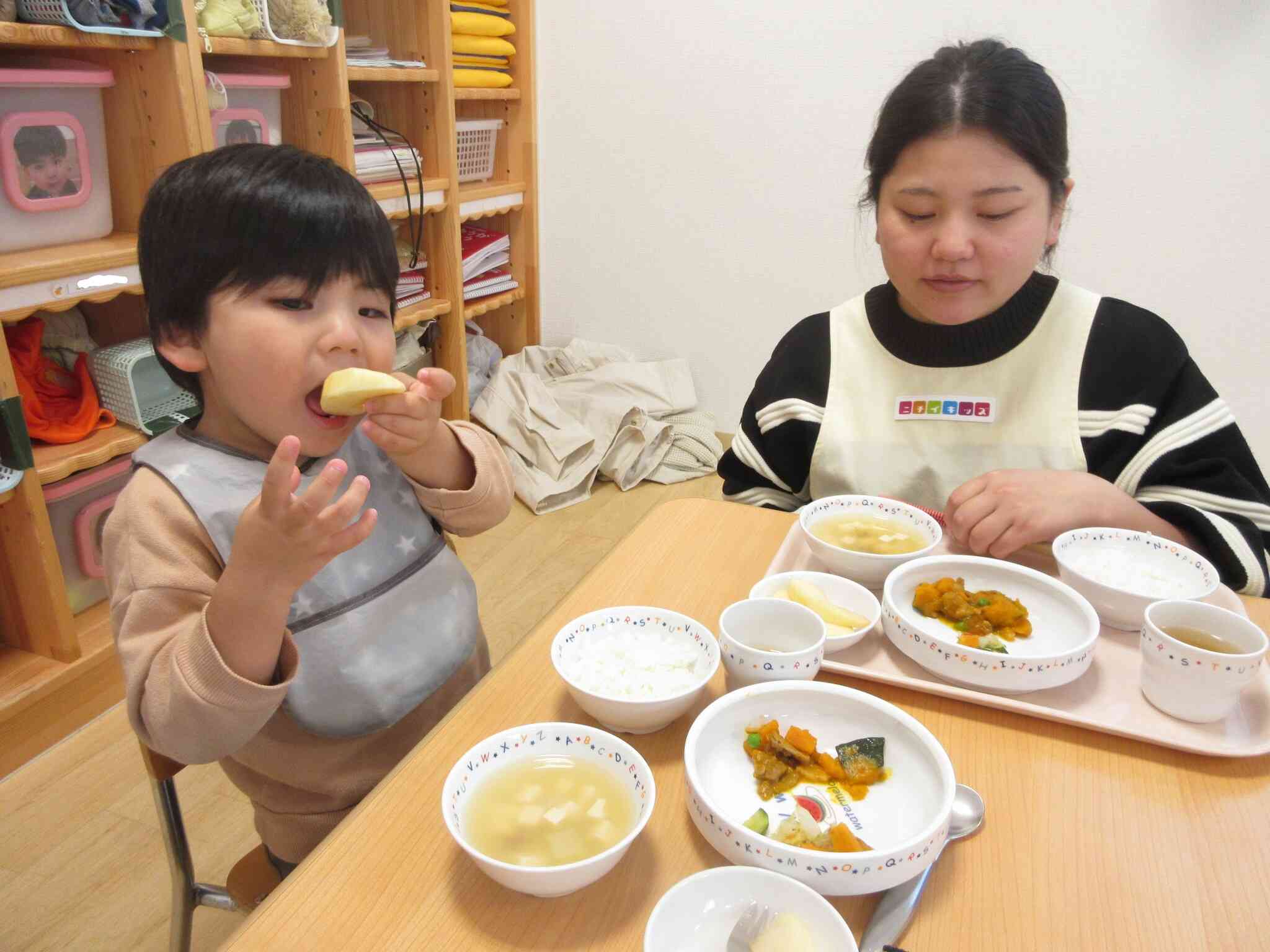 ご飯も一緒に食べたよ！