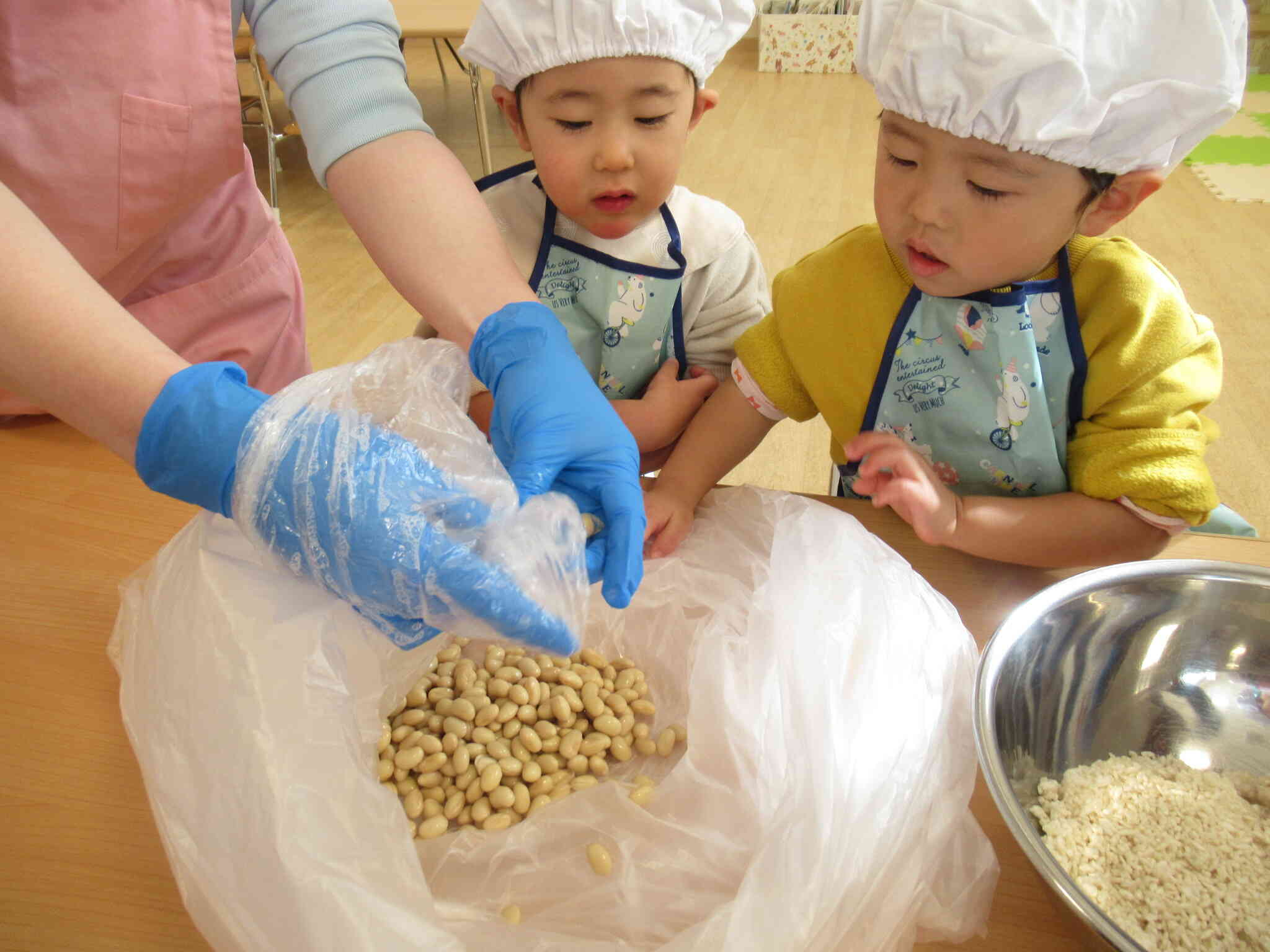 このお豆を使うんだね