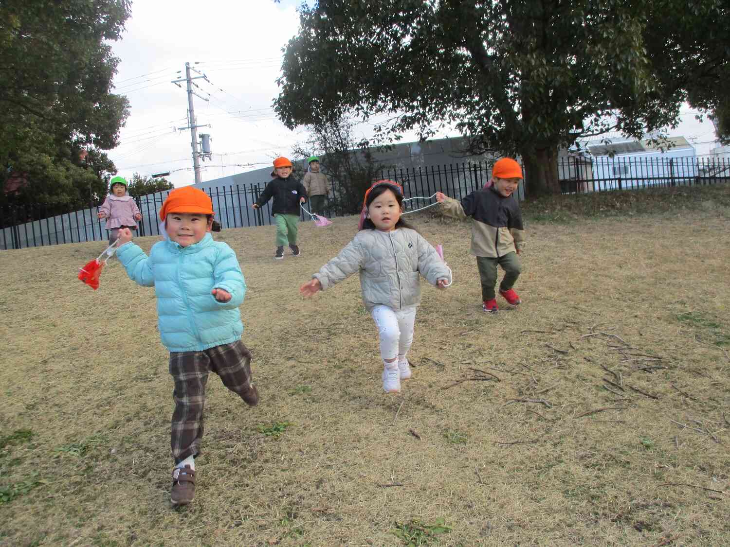 公園で空高く飛ばしました！