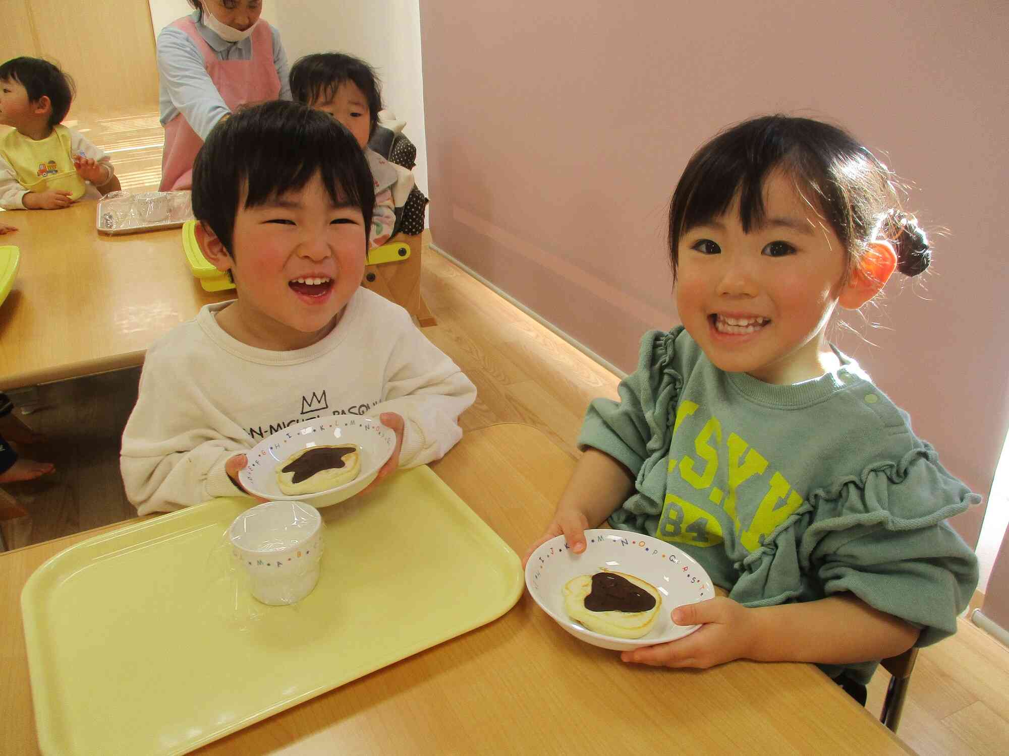 かわいいホットケーキが出来ました♡