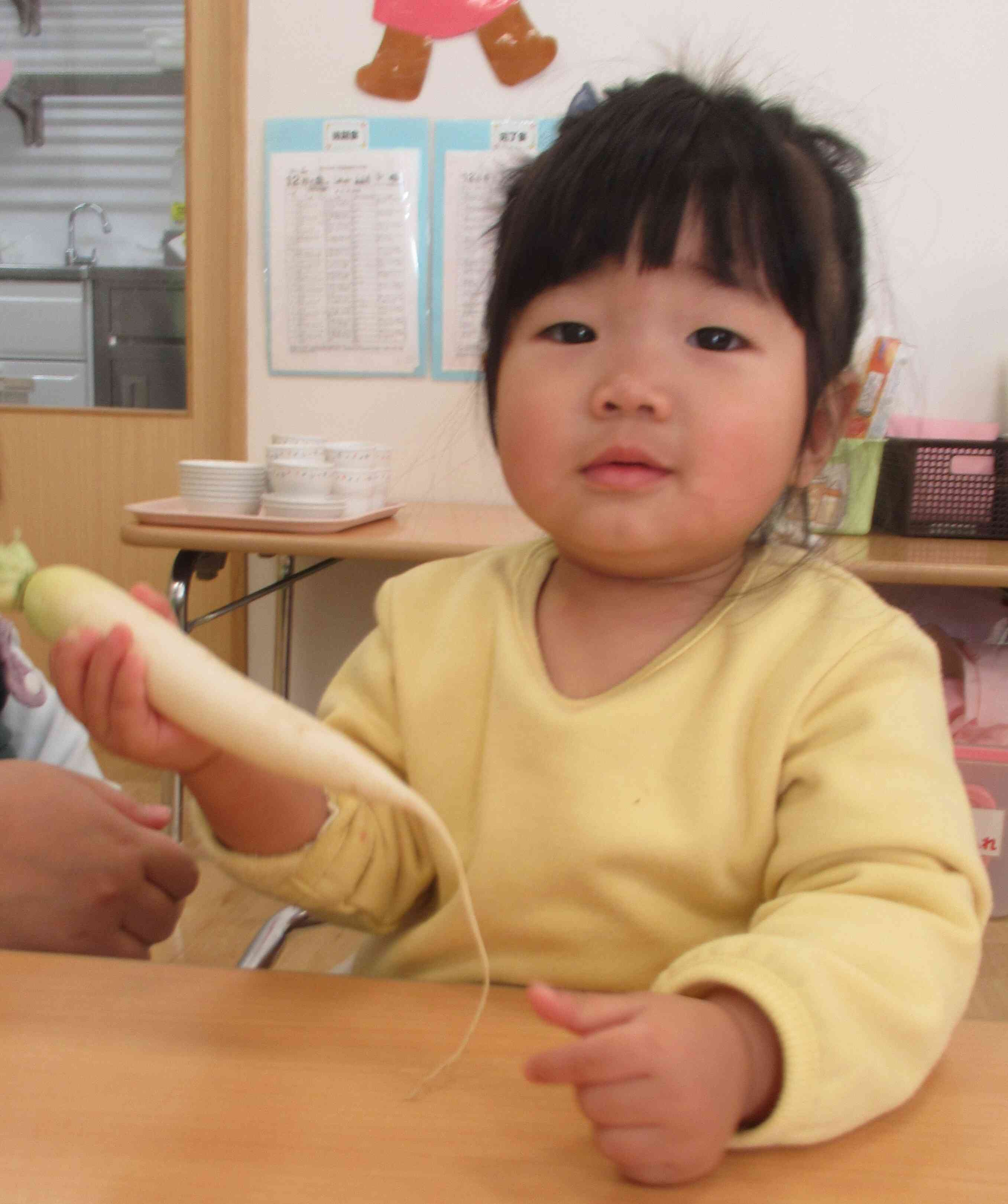 食育【七草に触れて食べてみる】