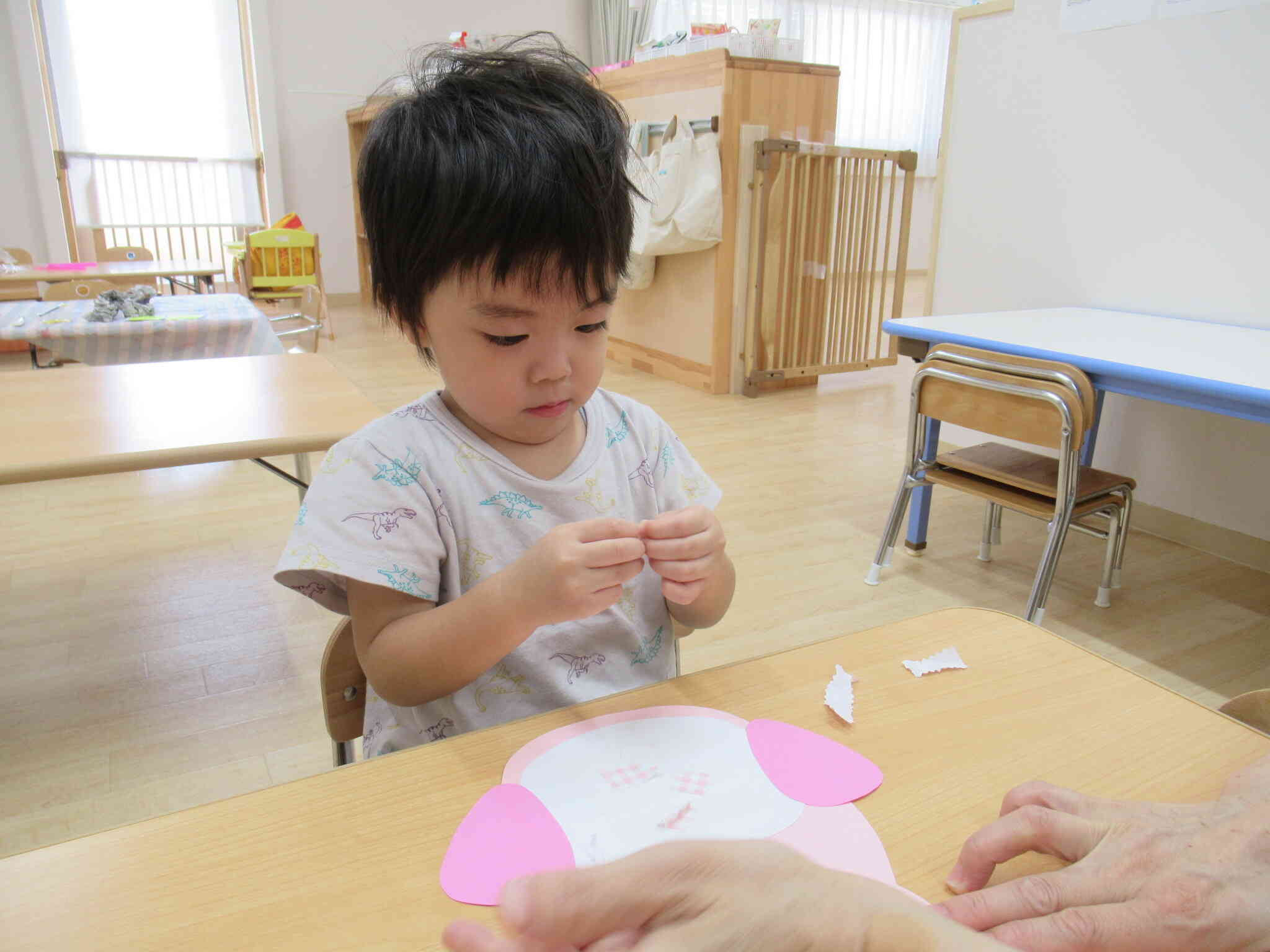 うーん、上手くちぎれるかな・・