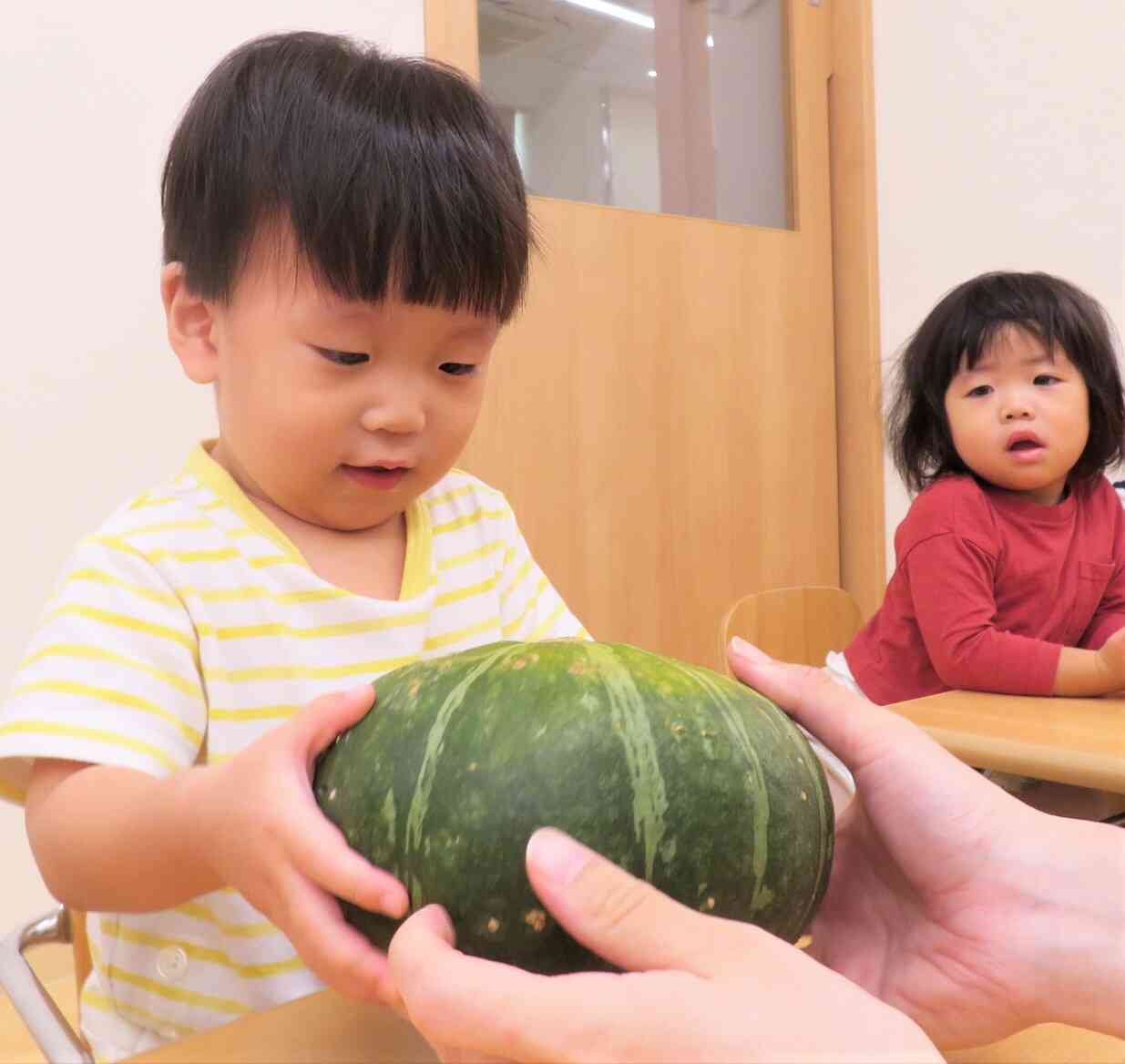 ☆食育・かぼちゃの種取り☆