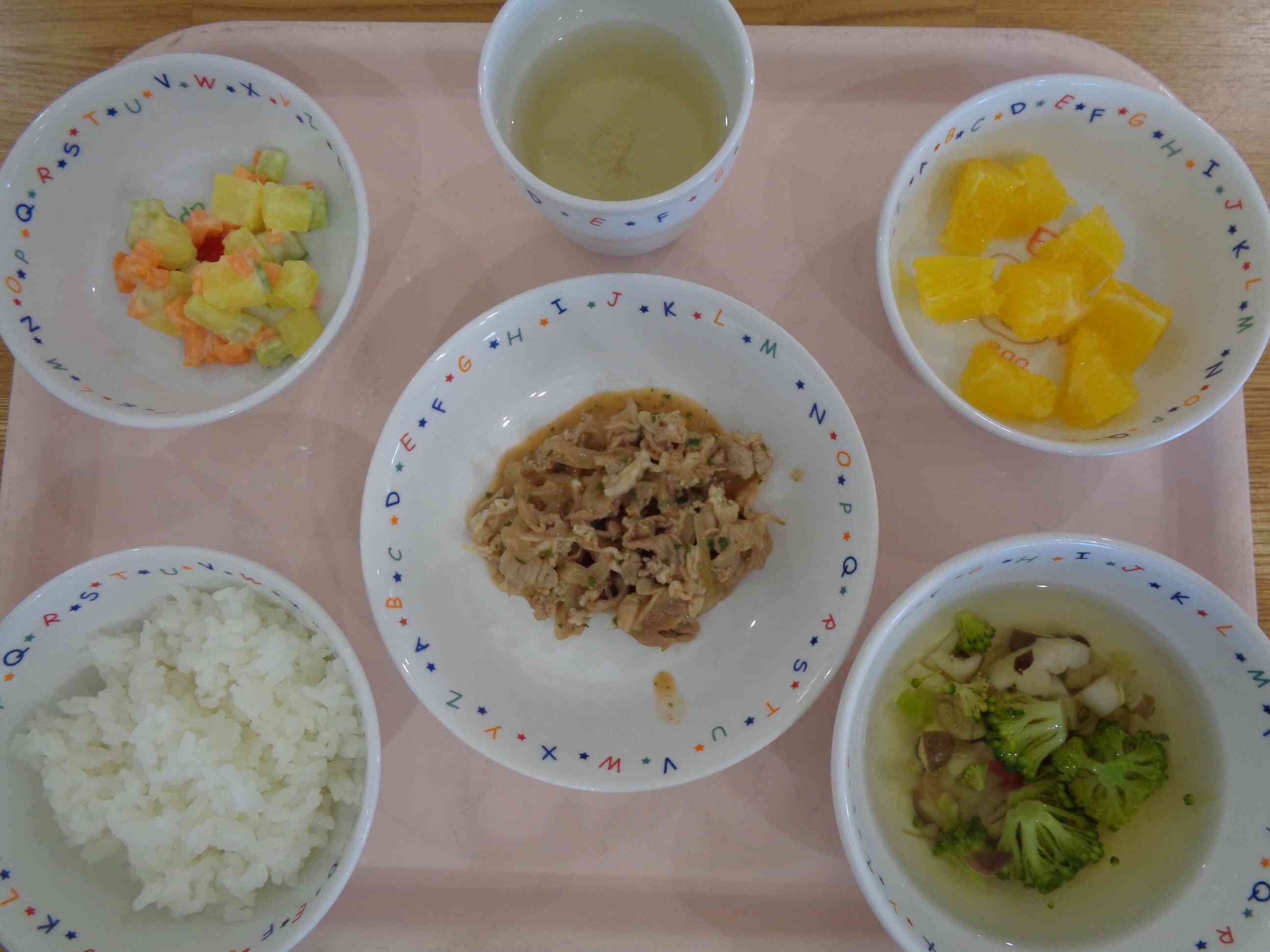 ８月１日給食　幼児食