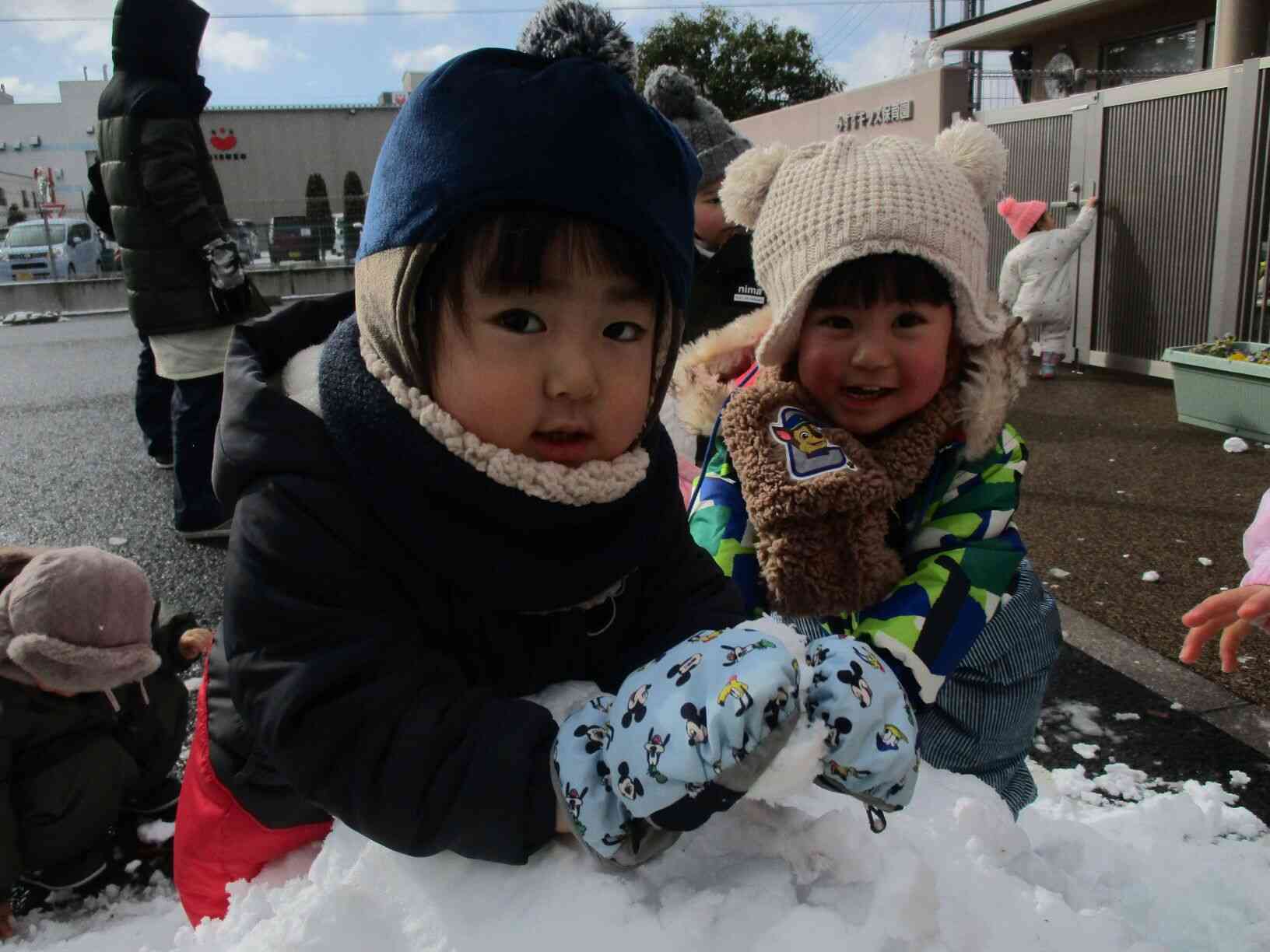 雪遊び楽しいね！