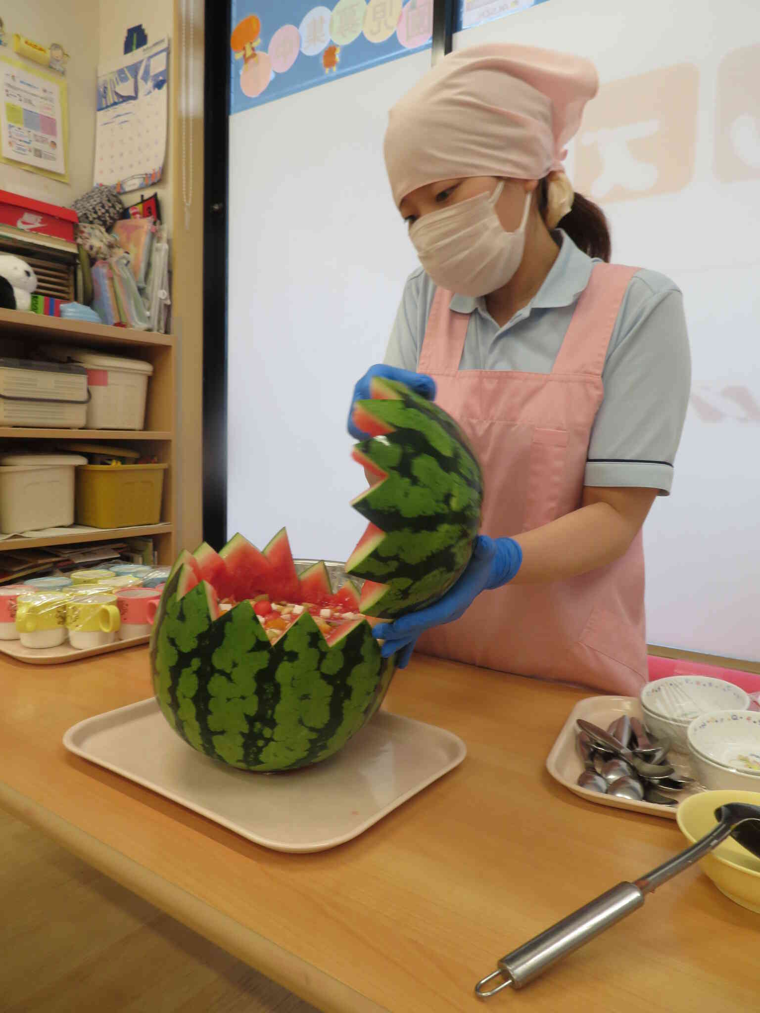 待ちに待った「すいかのフルーツポンチ！」