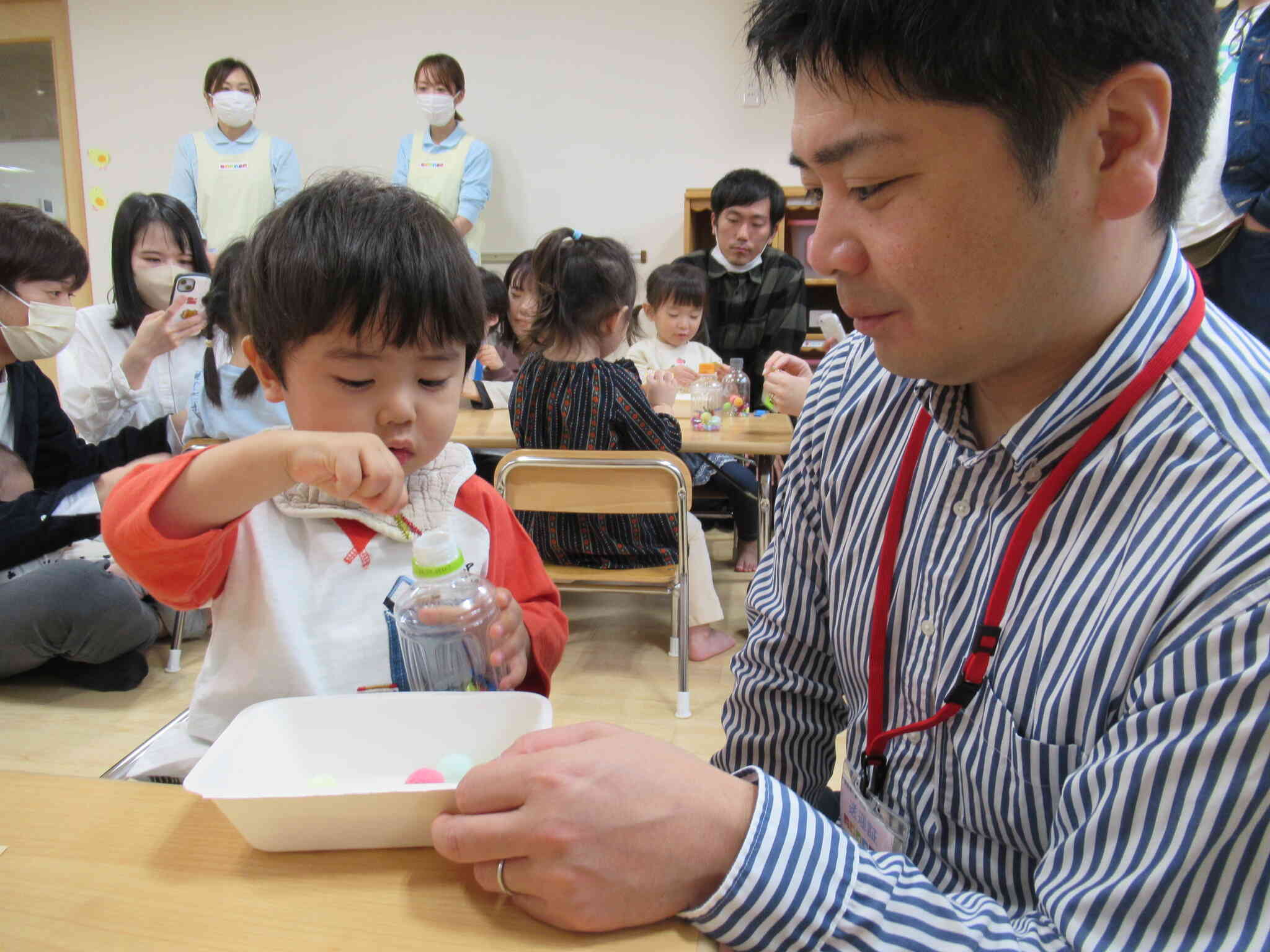 親子で制作中☆