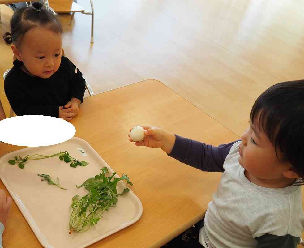 お友だちに、はいどうぞ♪