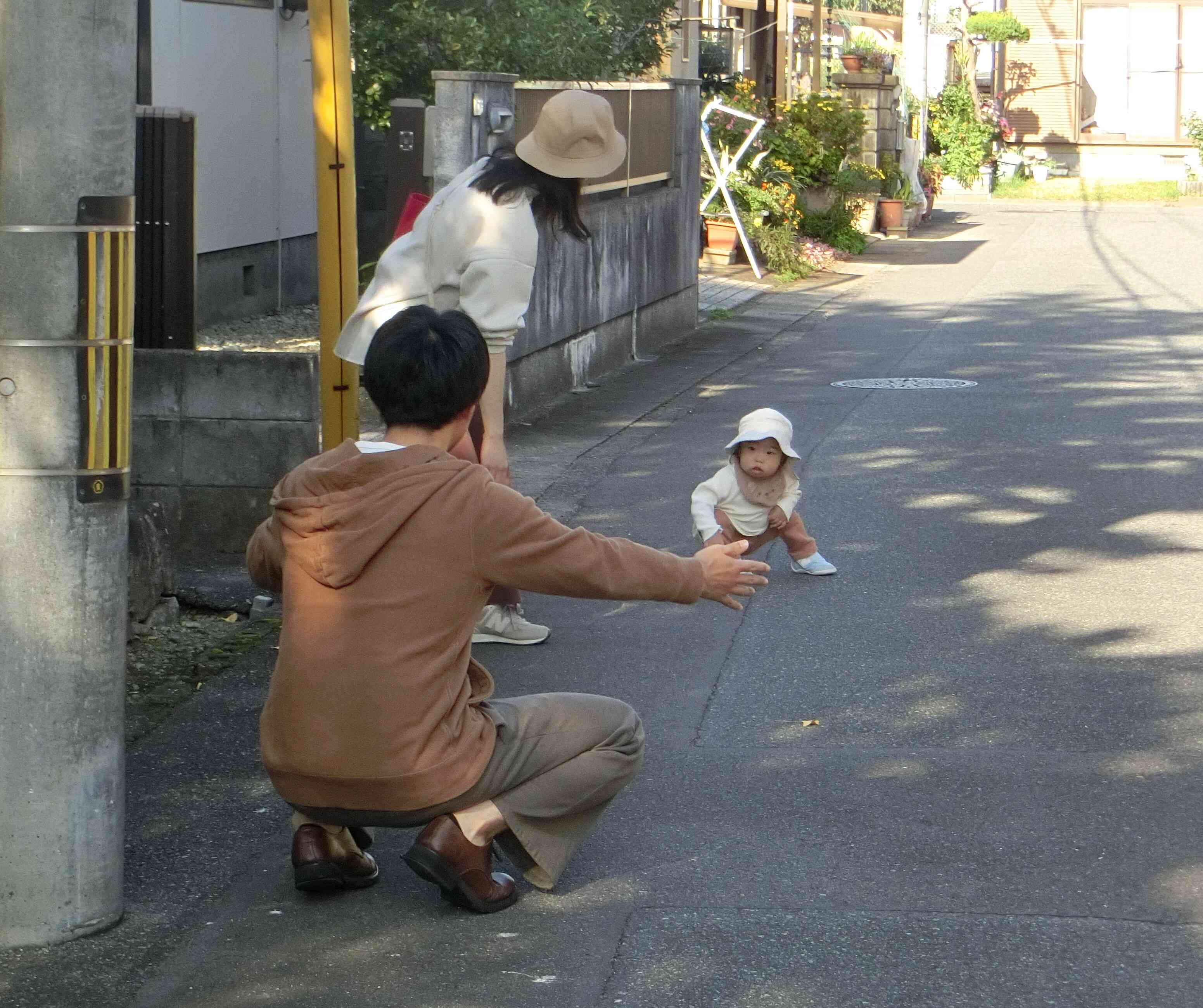 「おいで～。」と微笑ましい光景にパチリ。