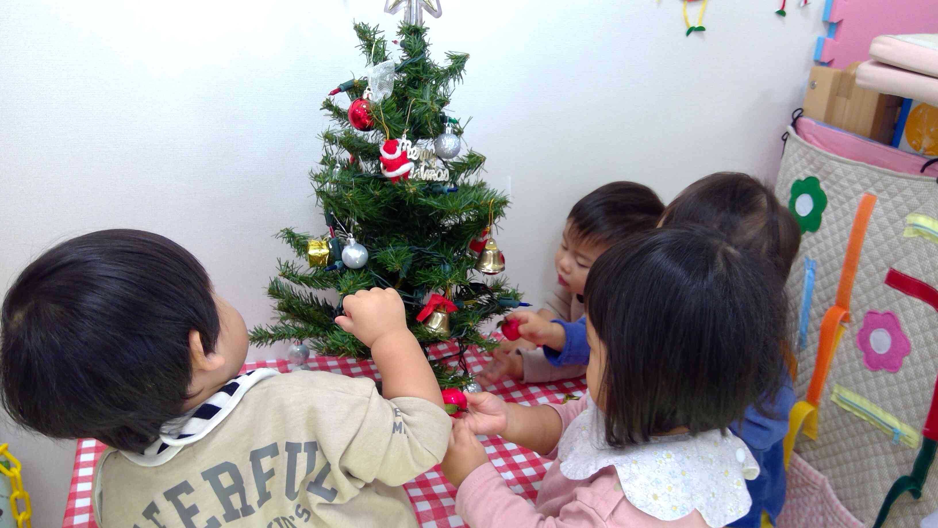 きれいなクリスマスツリーの出来上がり！