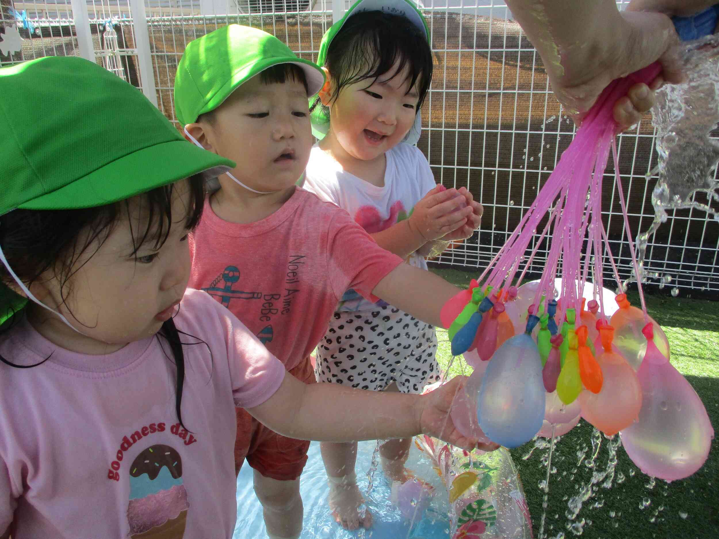 水風船で遊びました！