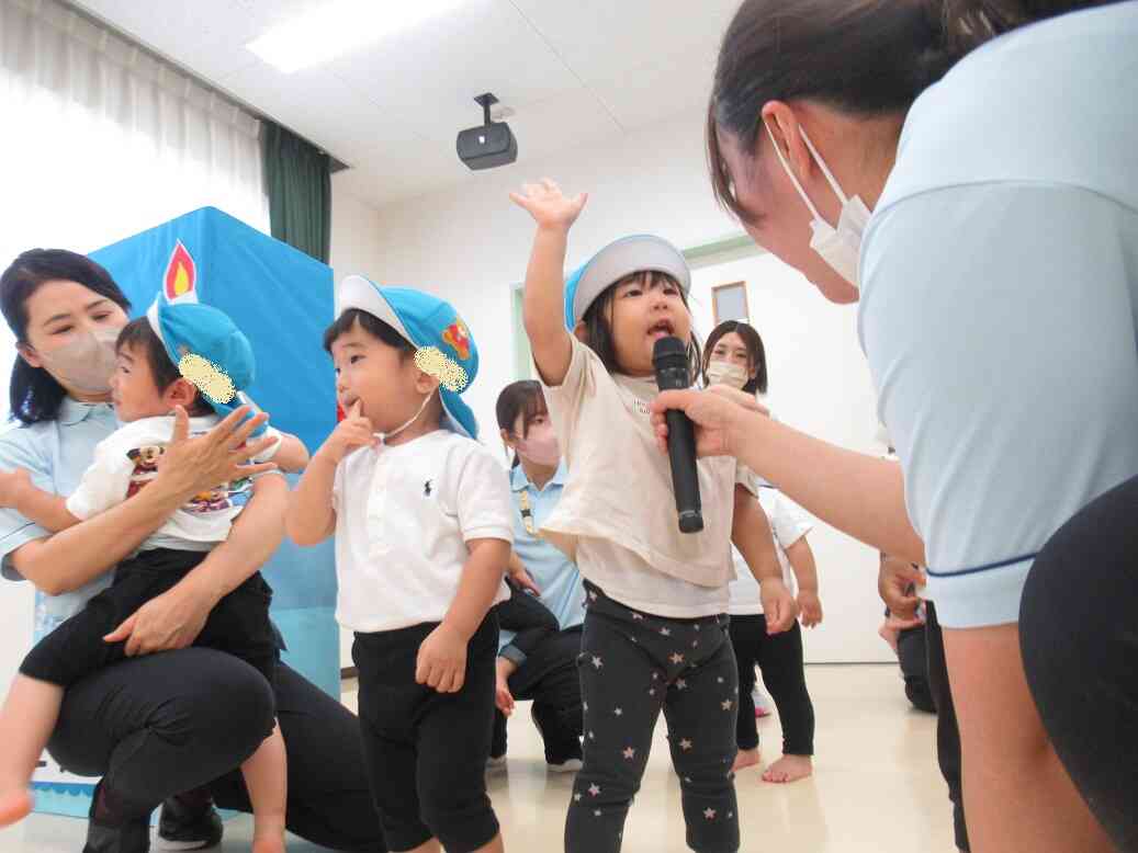 うんどうかいごっこ・かけっこの前にお返事「はーい！」