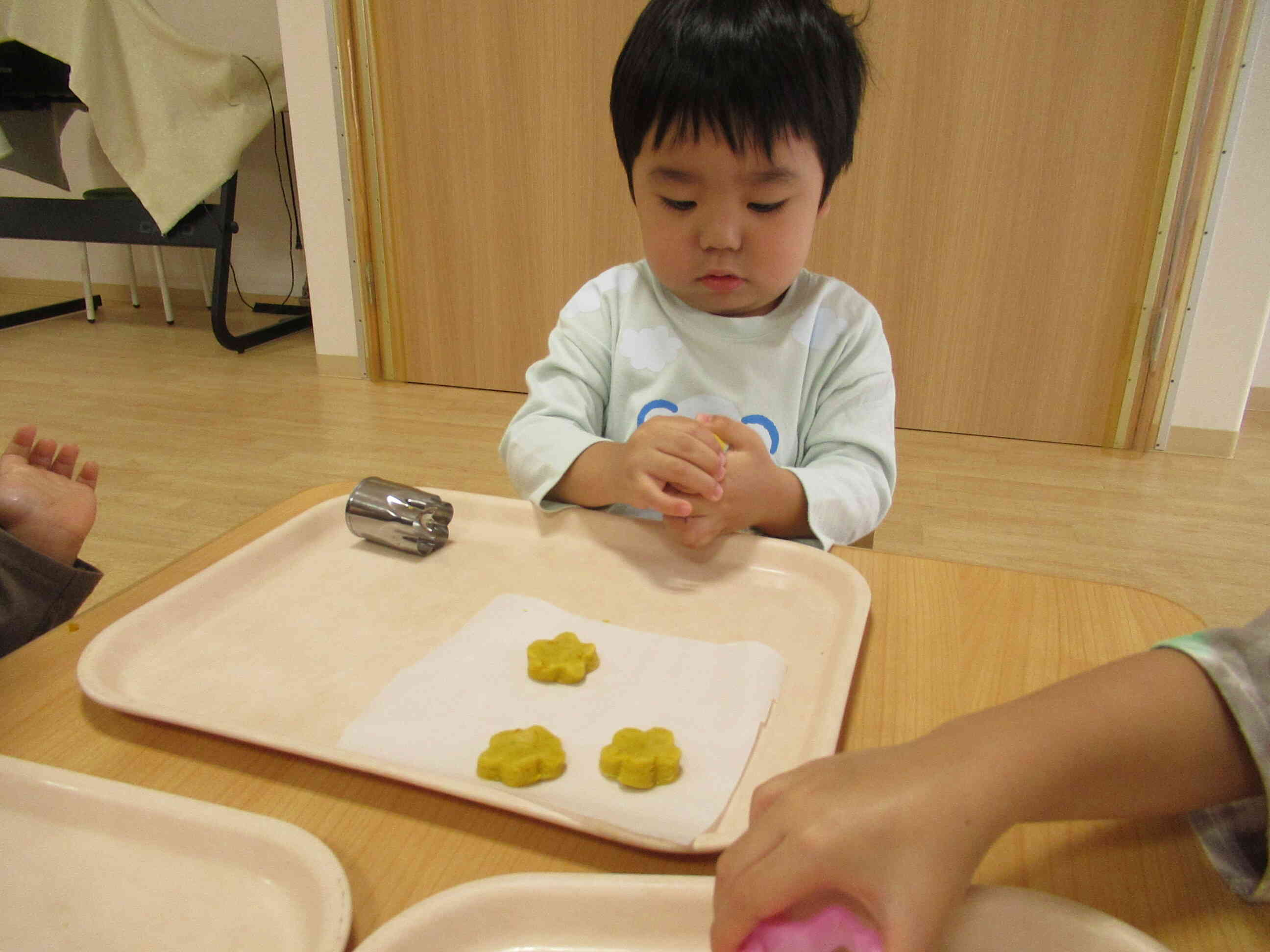 かぼちゃのクッキー作り