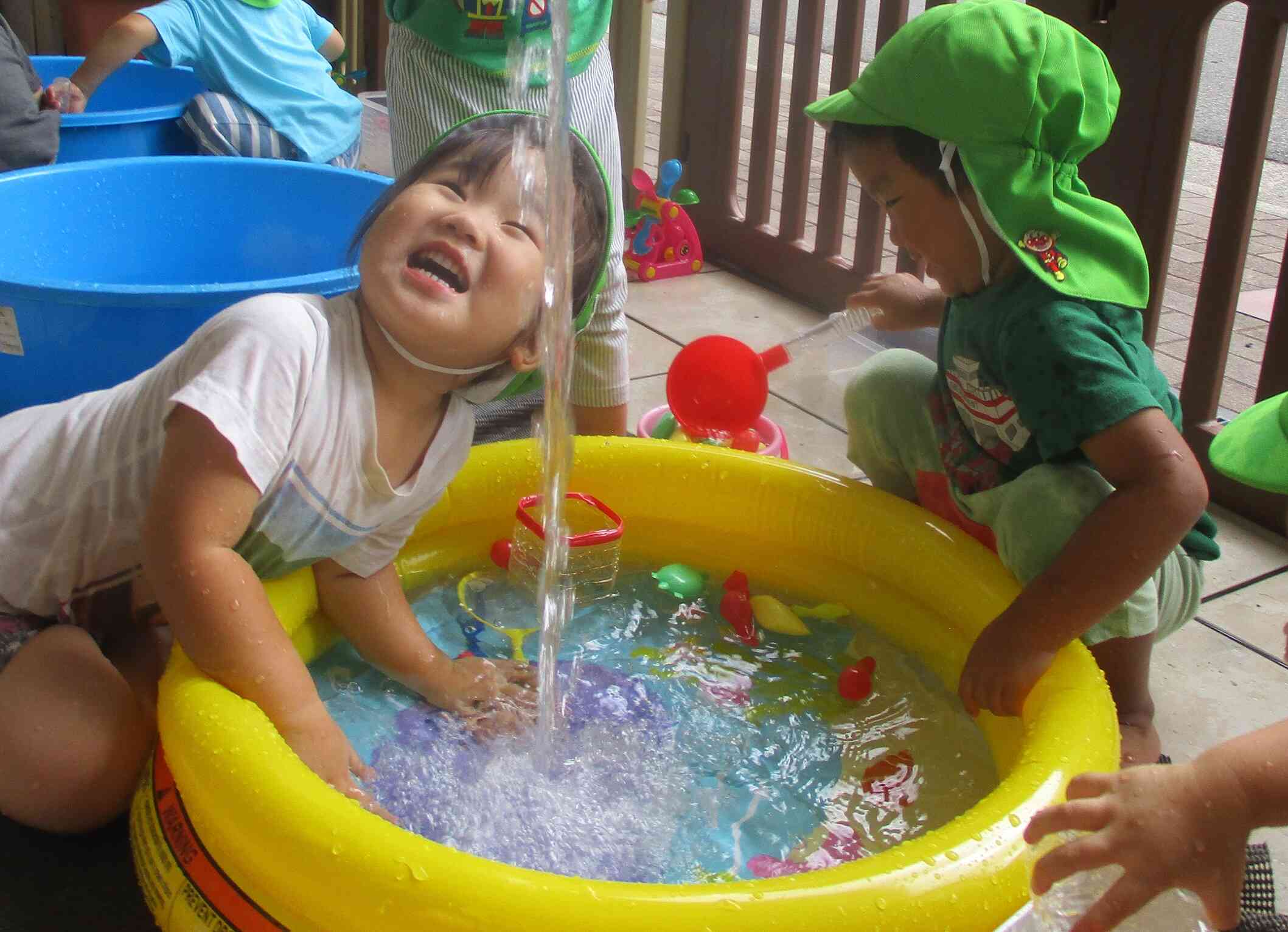 今日の水遊びは？