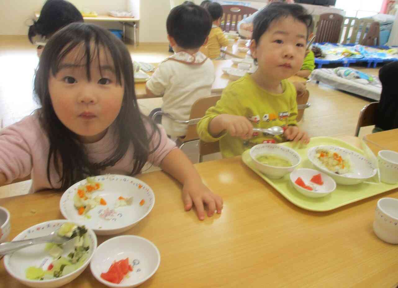 給食の時間だよ～！