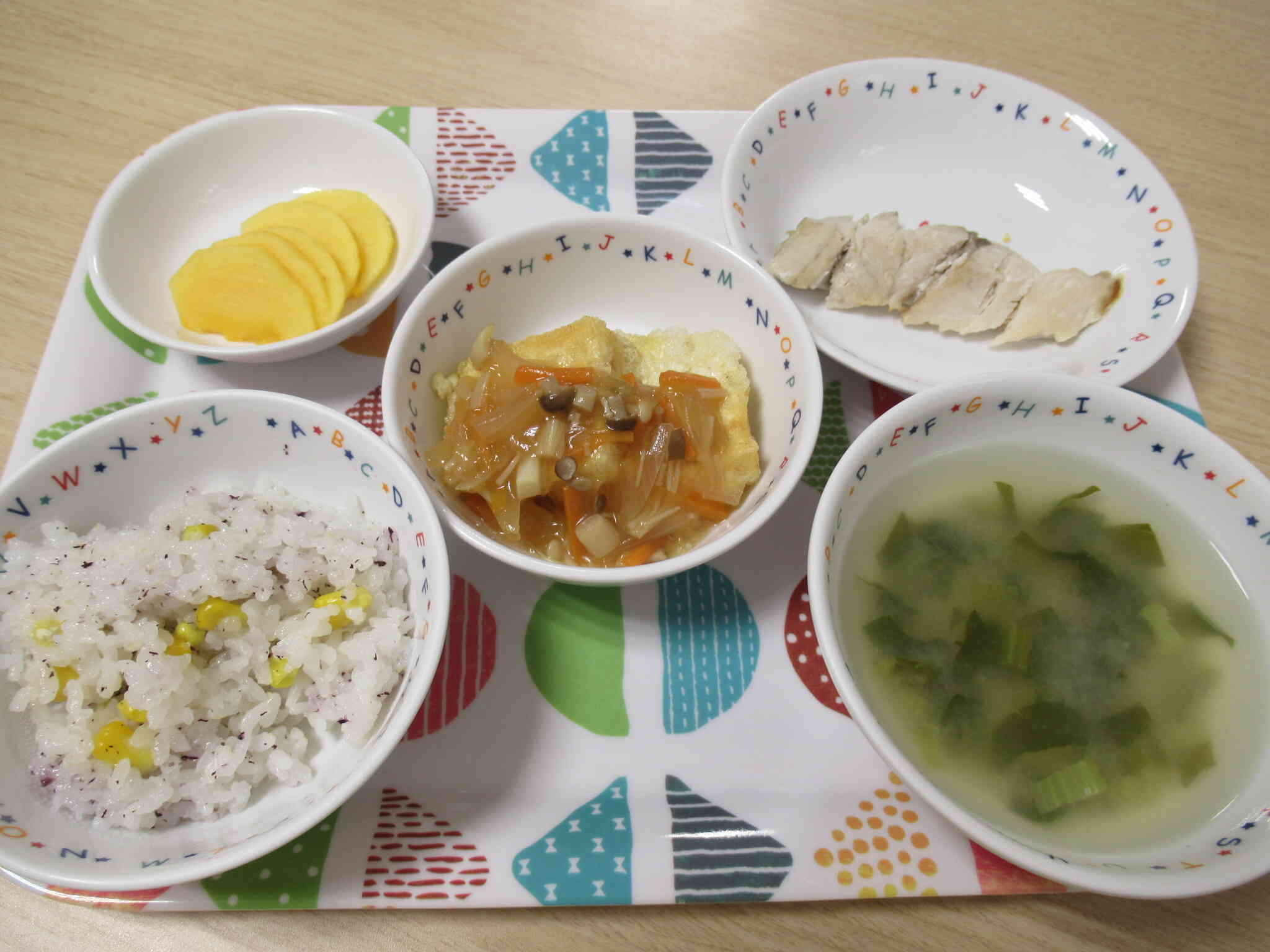 和食の日　中野市特産のきのこをたっぷり使った揚げ出し豆腐