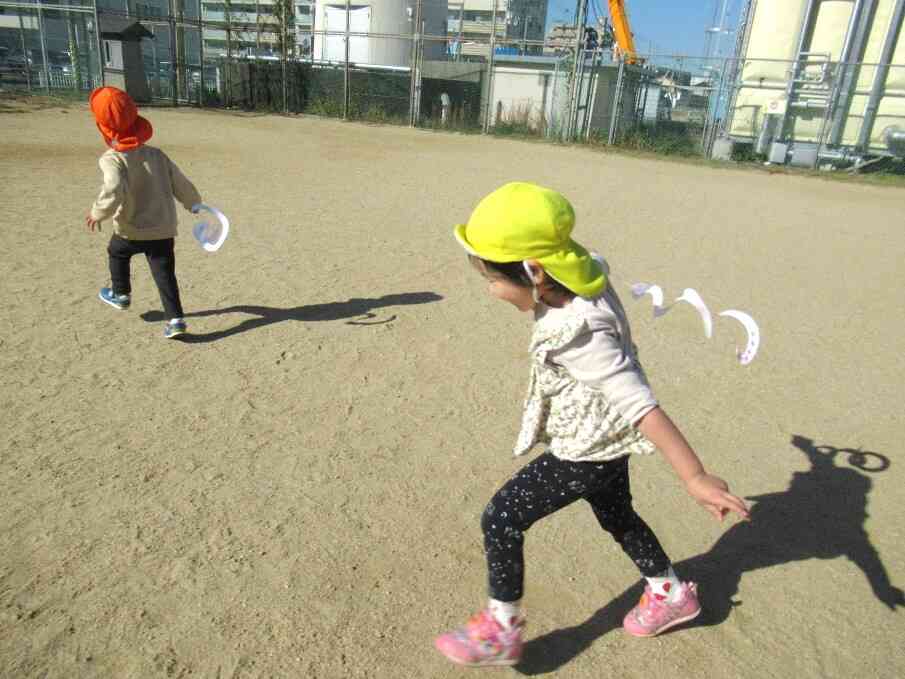 くるくる凧！上手に回せたよ♪