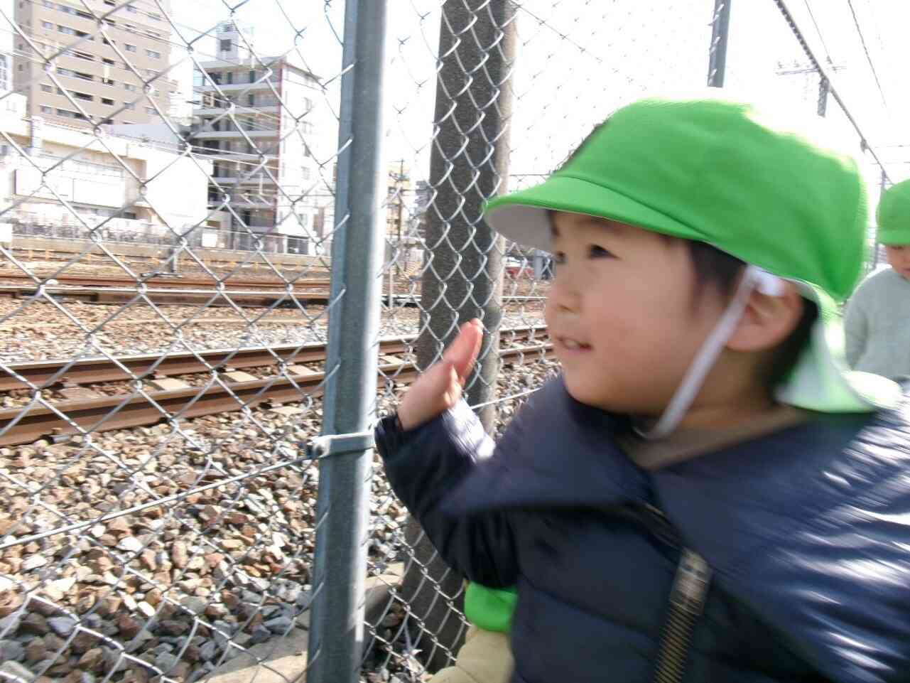 電車にご挨拶♪