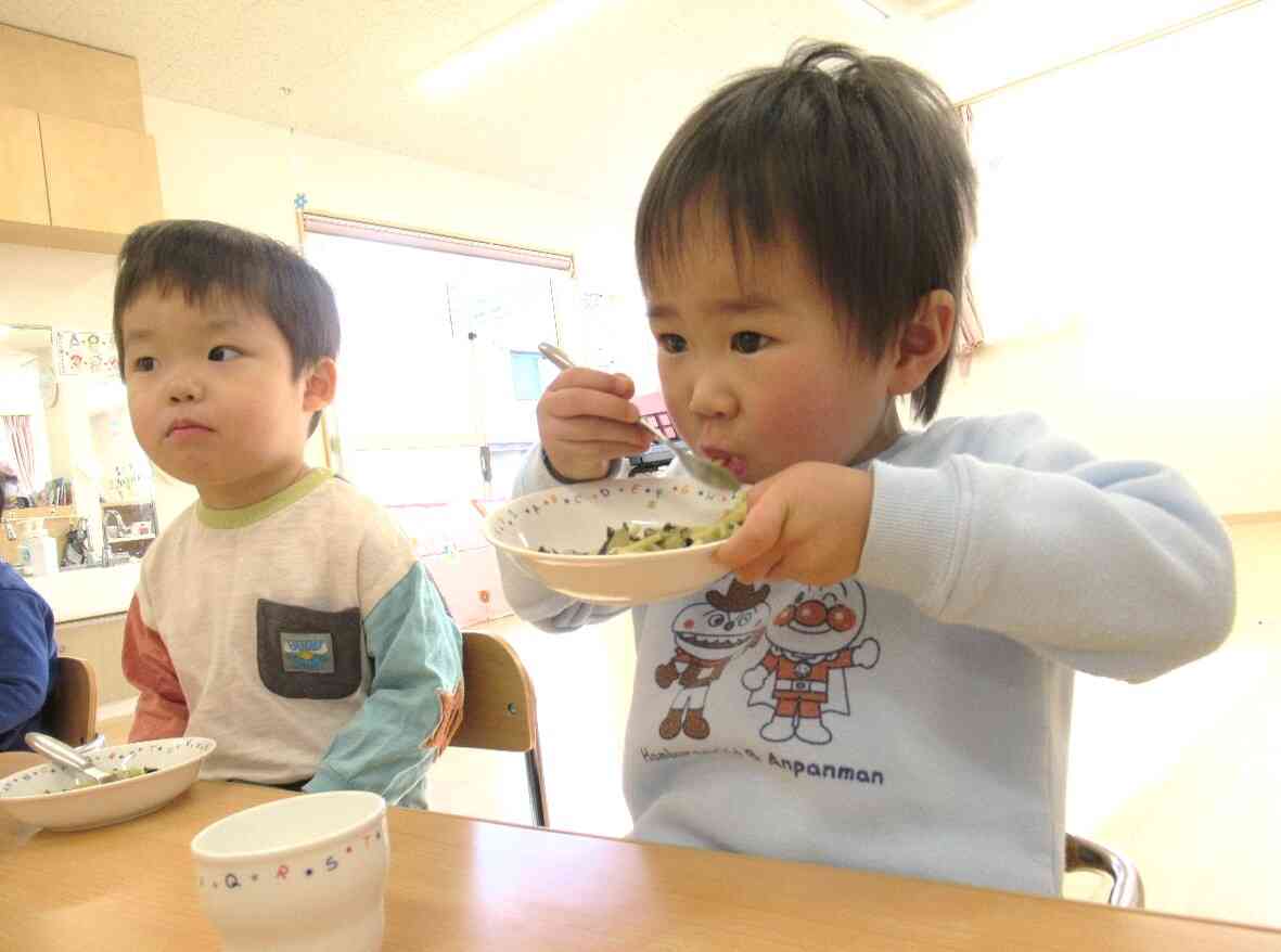 今日のおやつは、和風ツナスパゲティでした(^-^)♡おかわりください！と大人気でしたよ♪