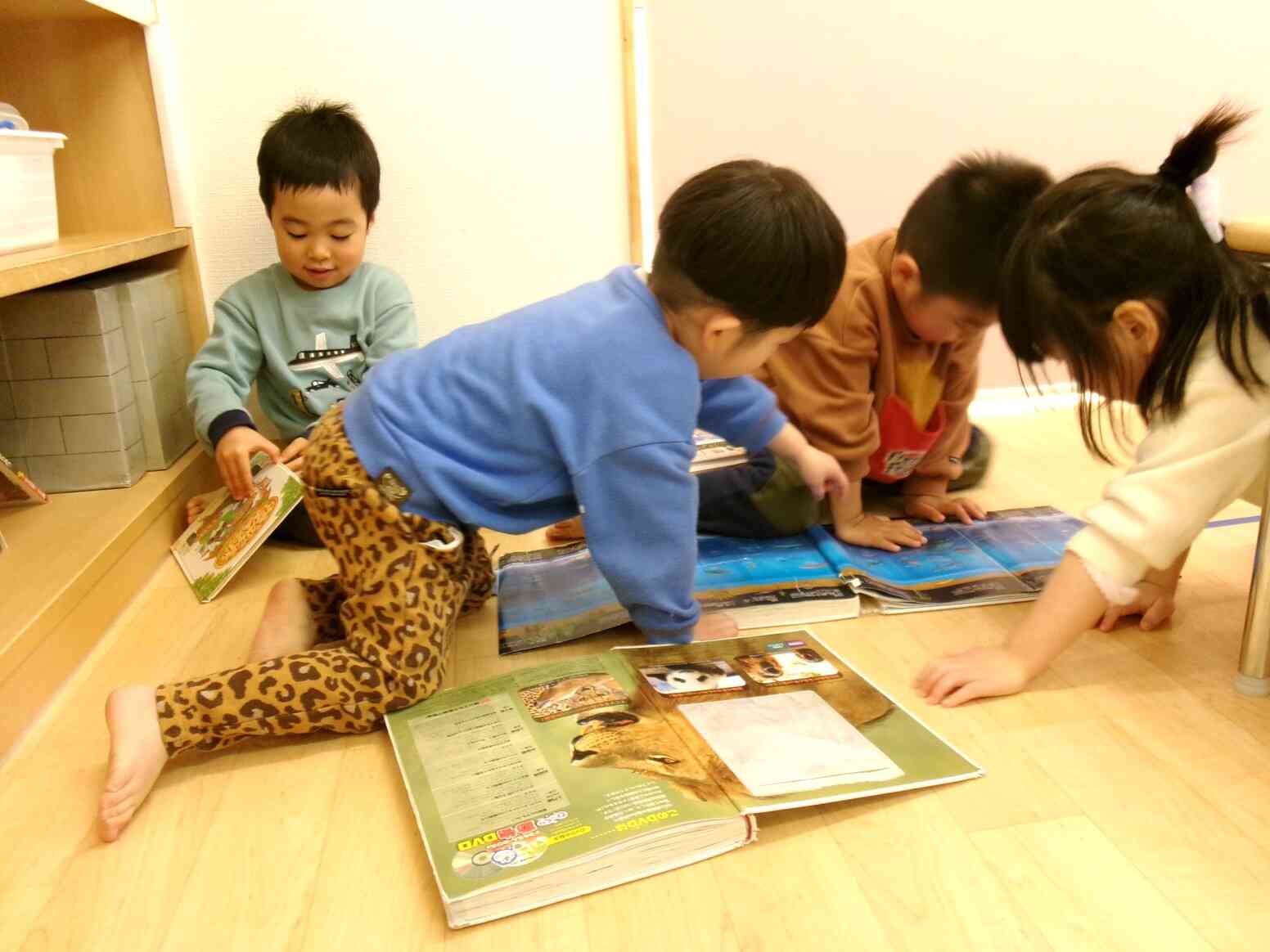 生き物図鑑に夢中なうさぎ組さんです♪