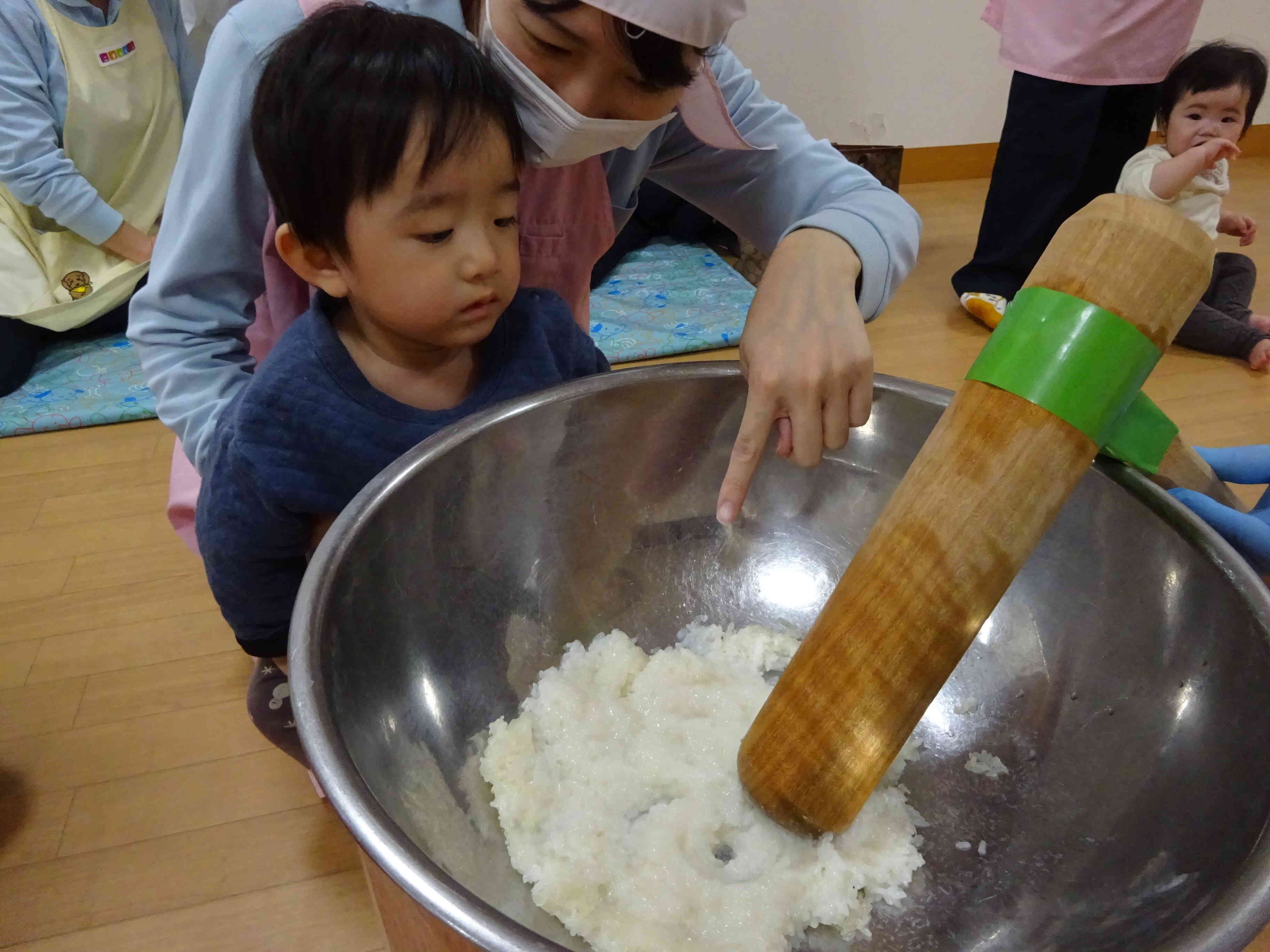 お米がおもちになってきてるね！！