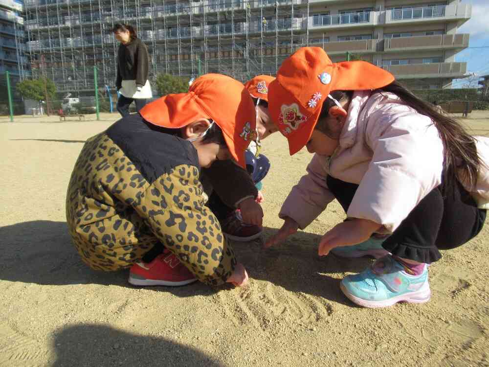 うさぎ組の戸外遊びの様子