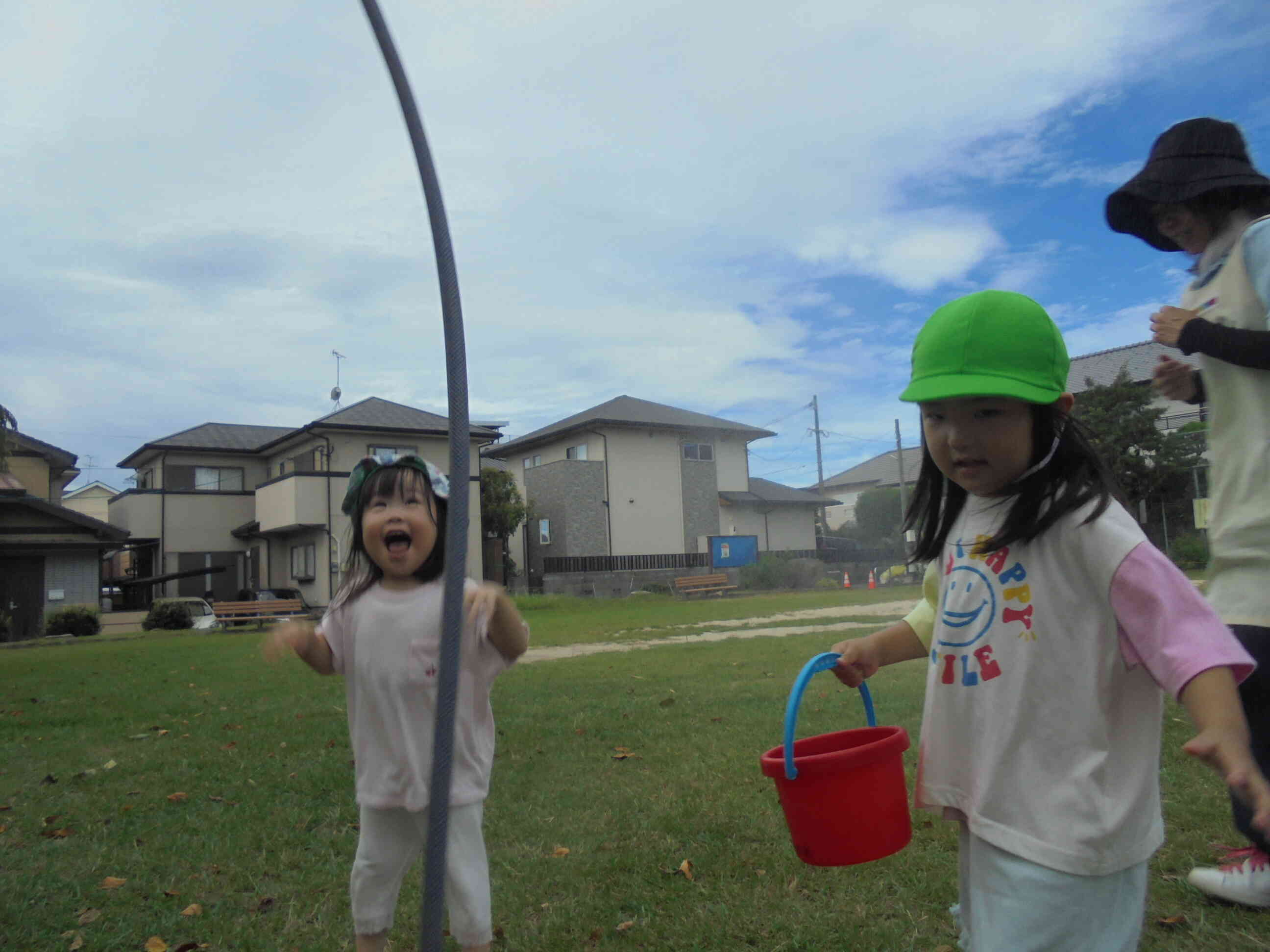 雨が降ってきた～！