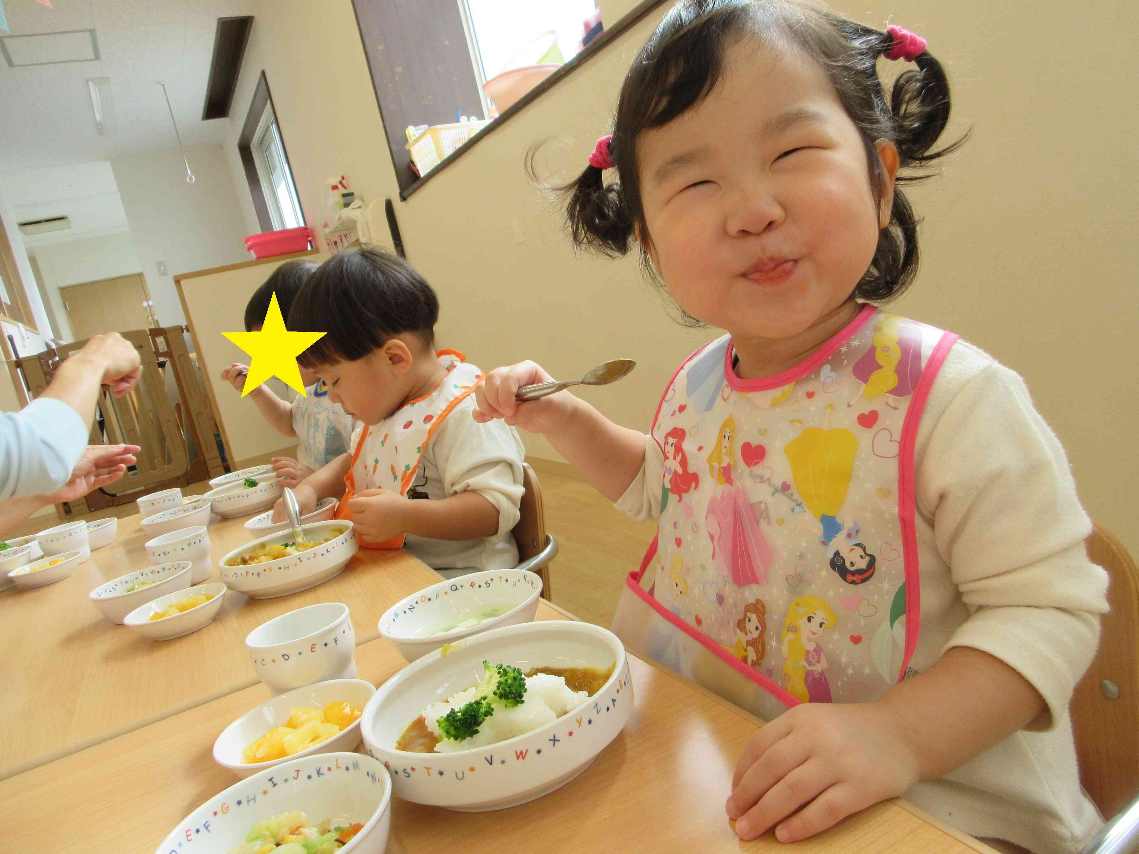 おもいっきり給食おいしいね