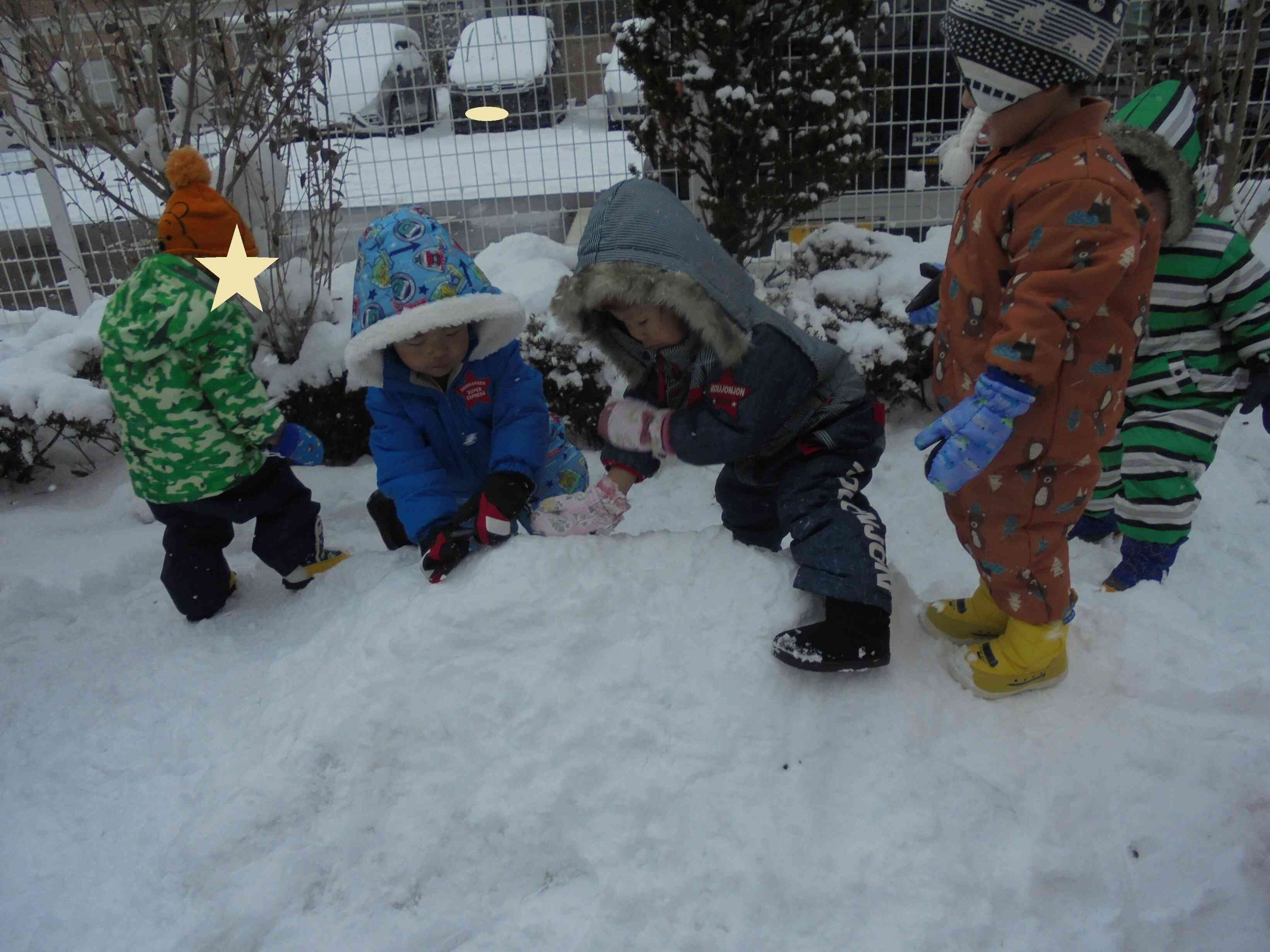 雪山が大きくなってきたね！