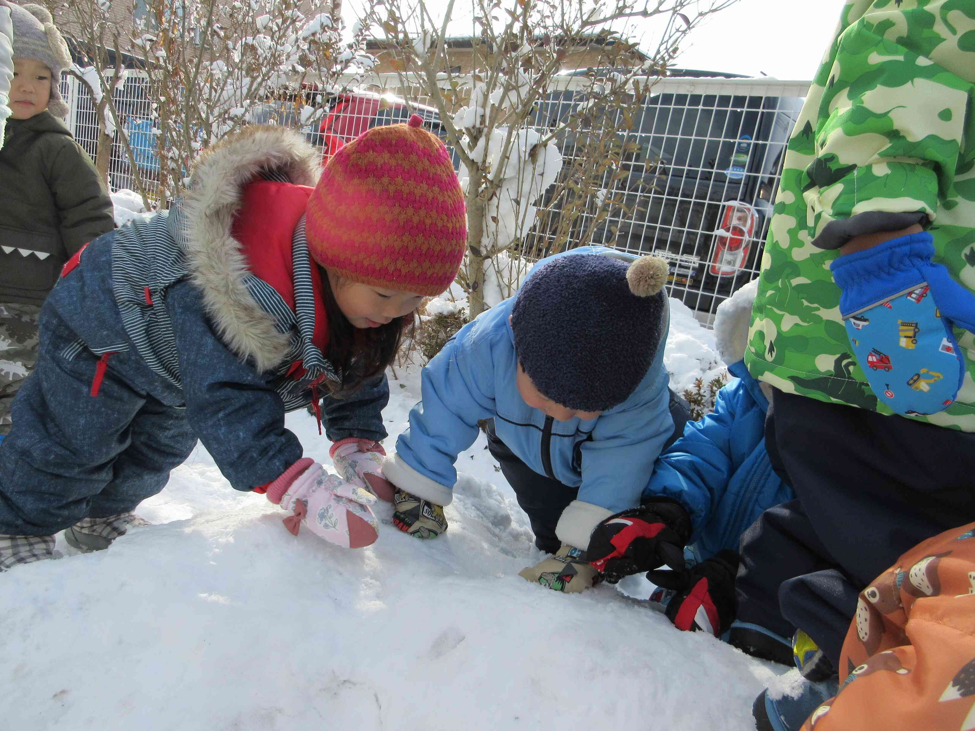 雪のお山を作るぞ～