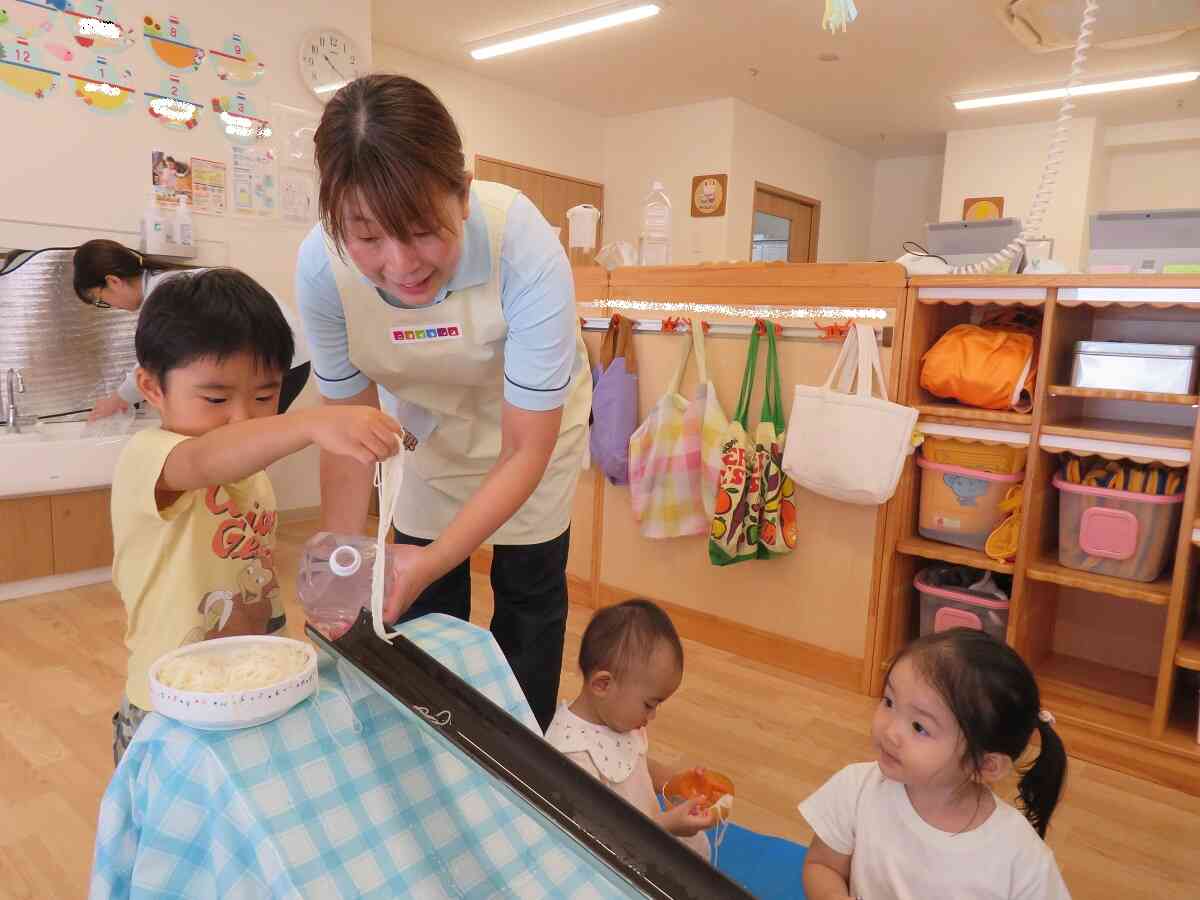 流しそうめんをしたよ☆