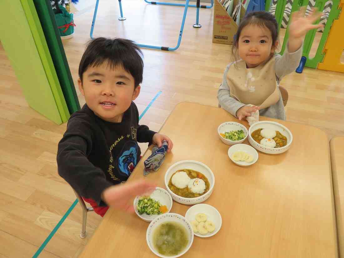 給食もたくさん食べたよ♪