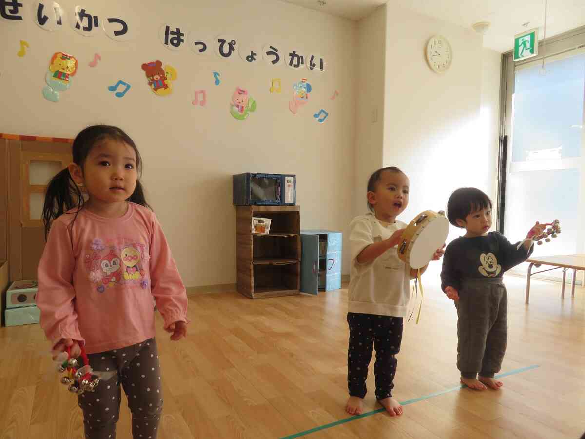 １歳児　発表会予行練習♪