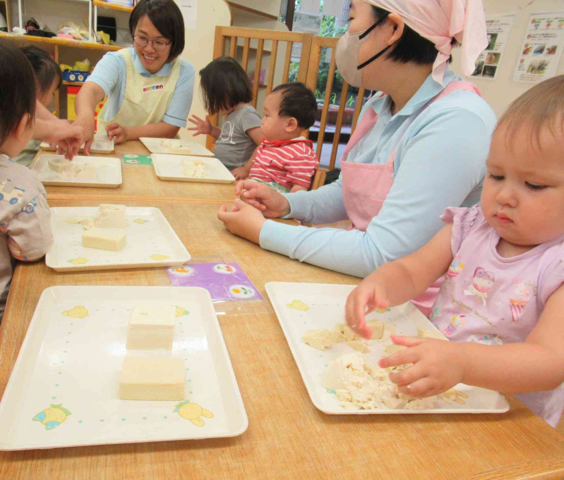 6月の食育【豆腐崩し】