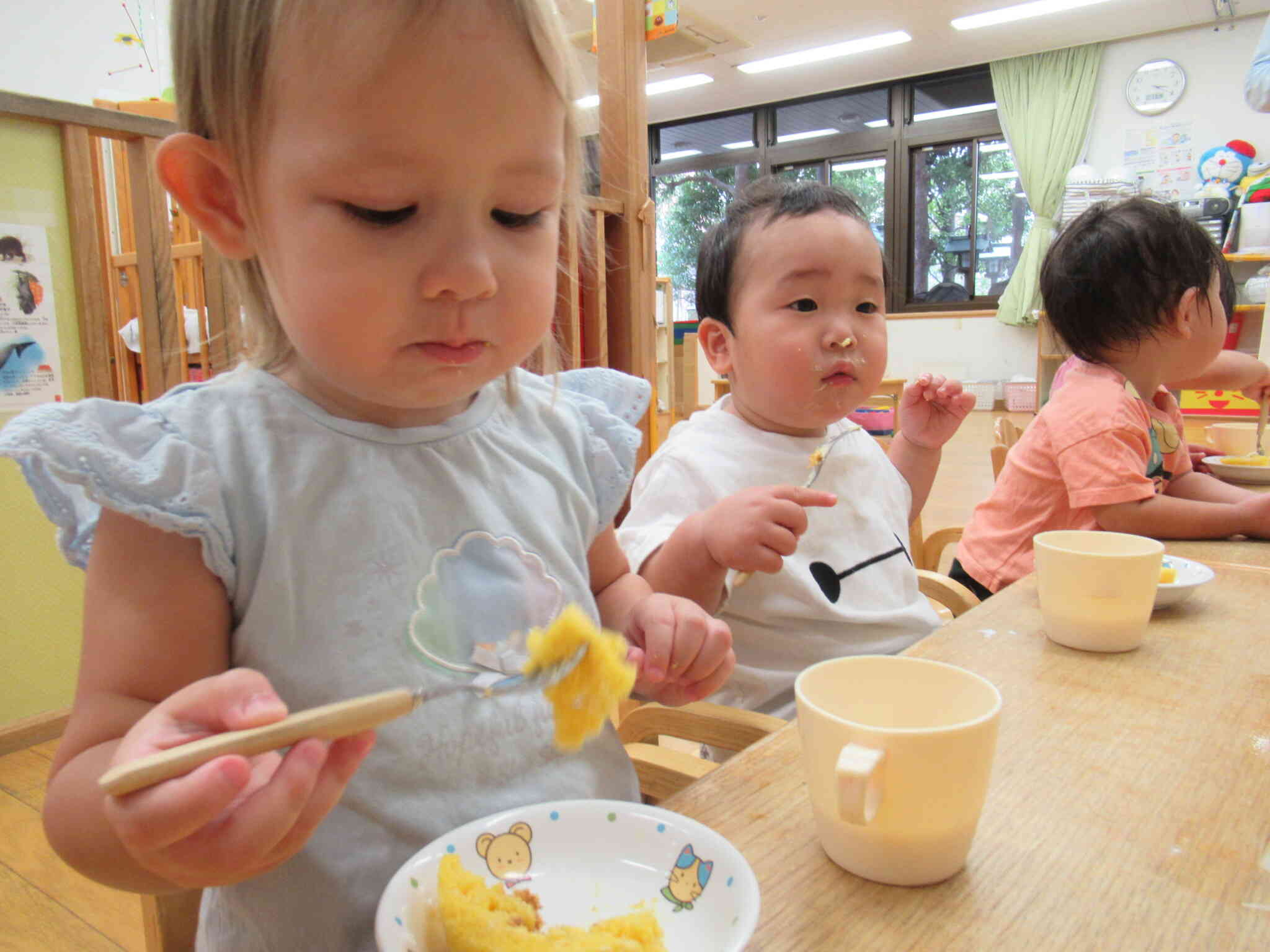 お誕生日ケーキはかぼちゃのロールケーキ！