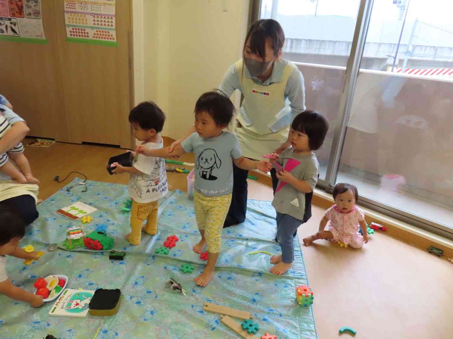 避難訓練　ベランダからの避難