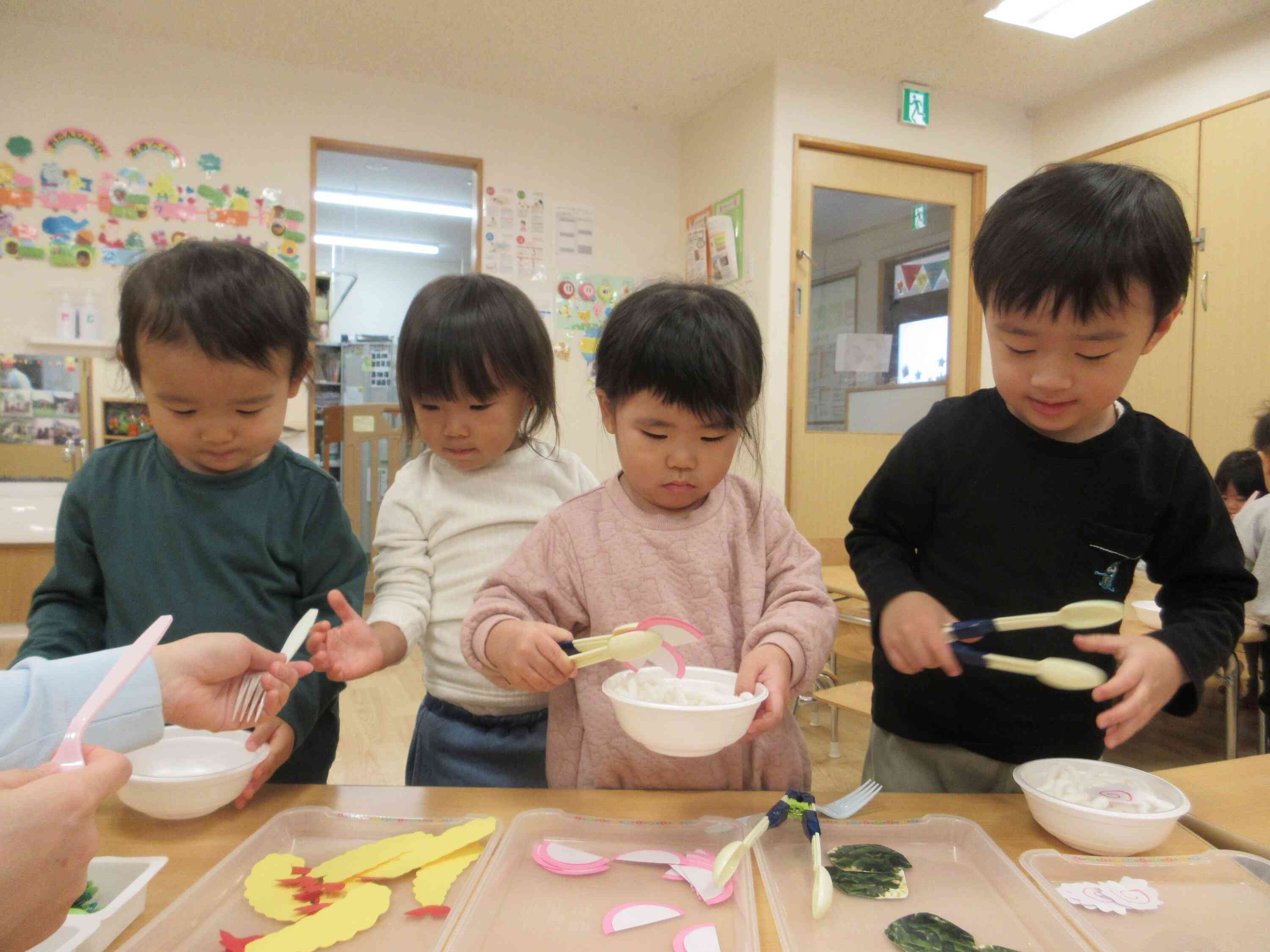 うどん屋さんごっこをして遊びました♪～食育に向けて～