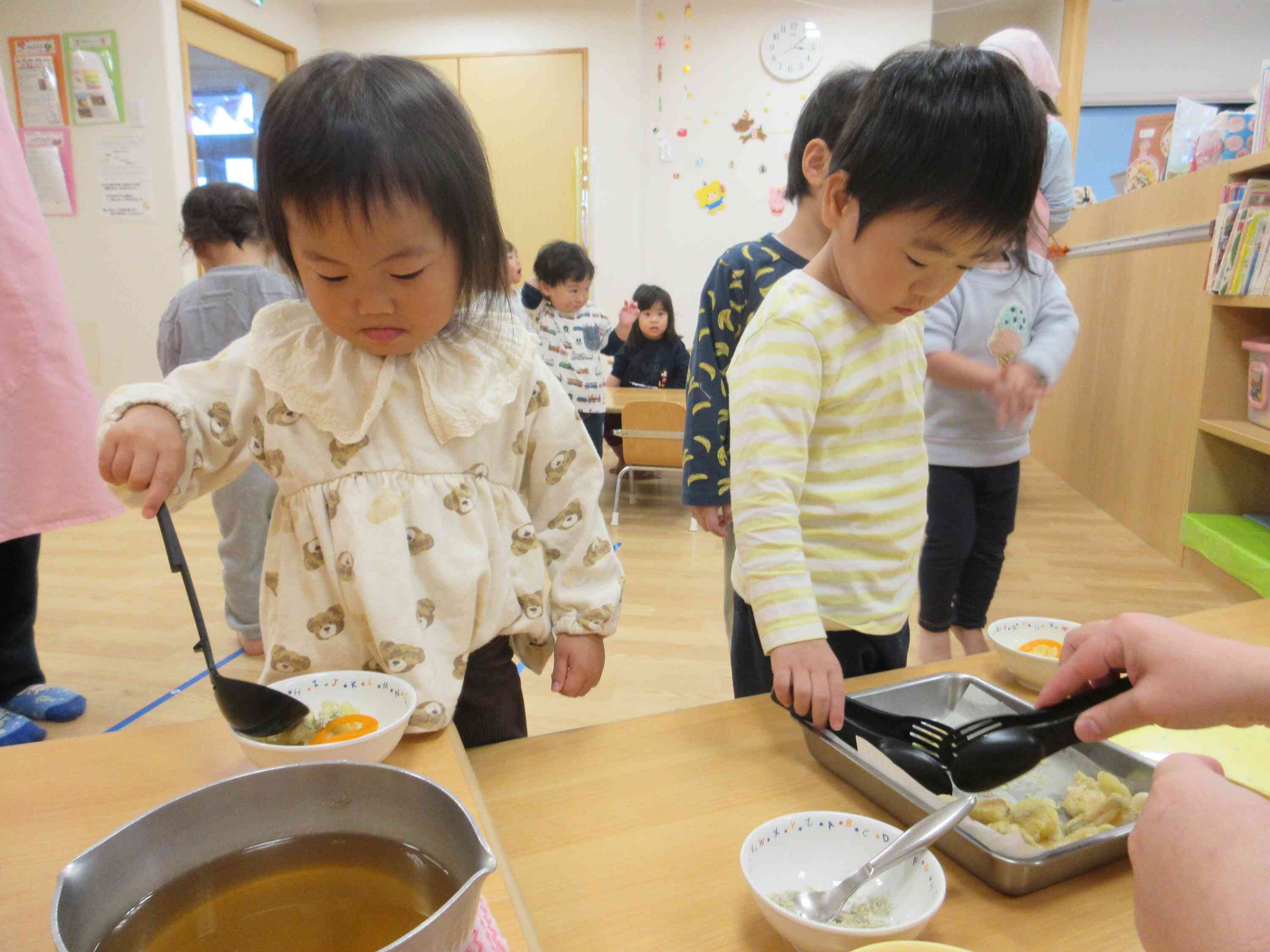 手作りうどんを食べました♪～食育～