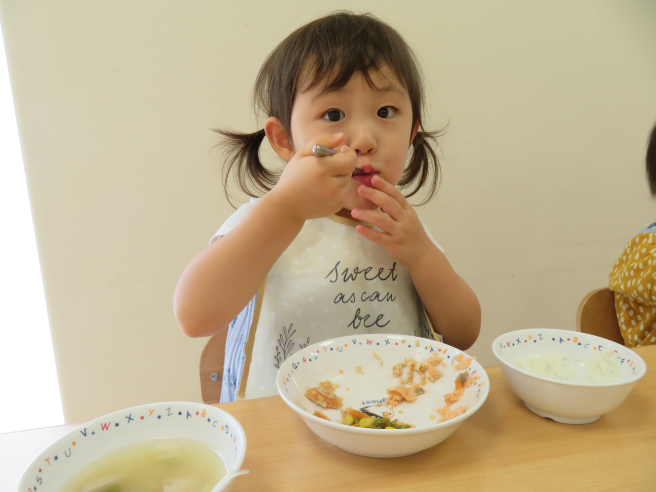 給食美味しいよ～♪