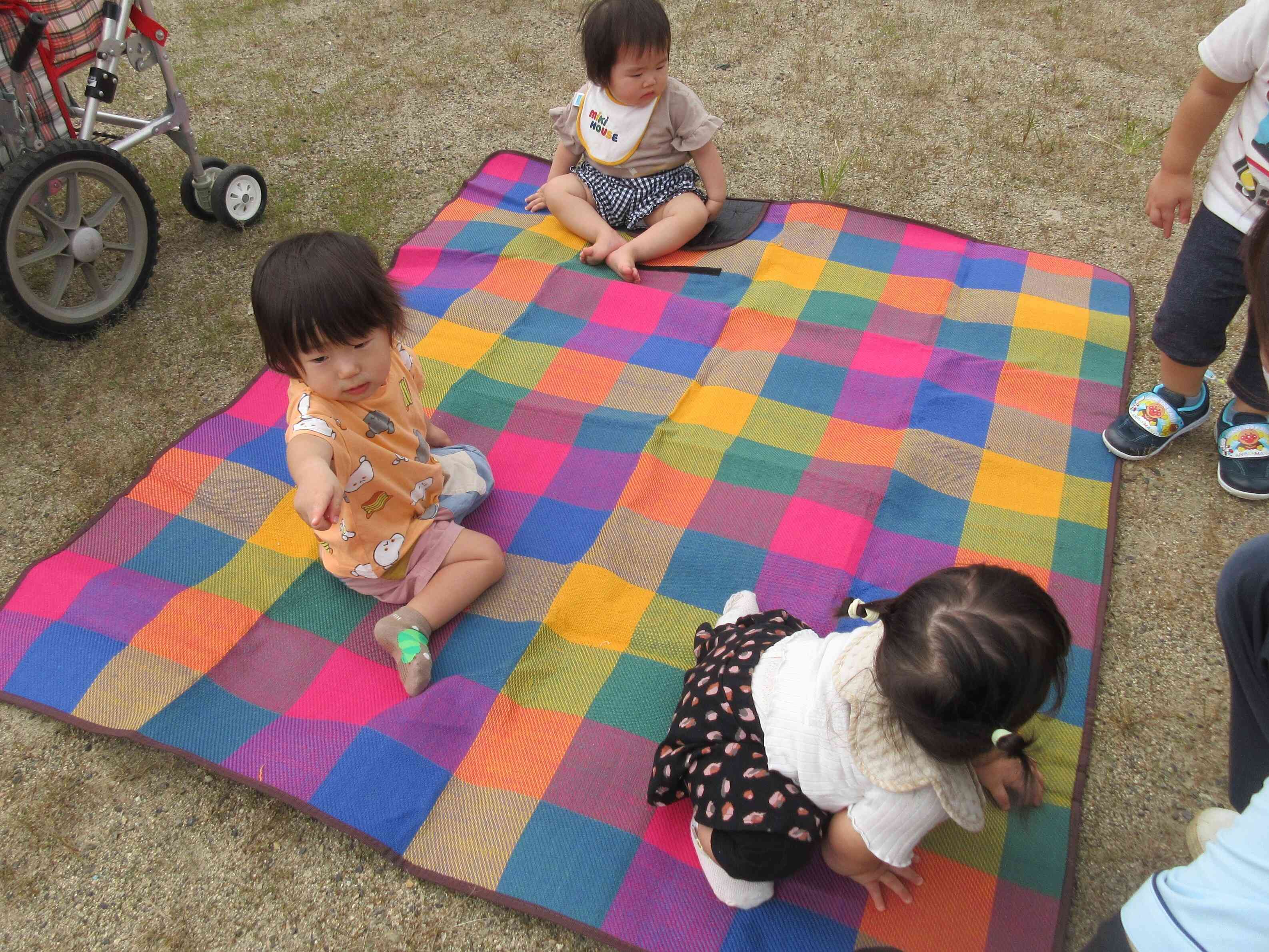 広い神社で遊んだよ！（ひよこ組）