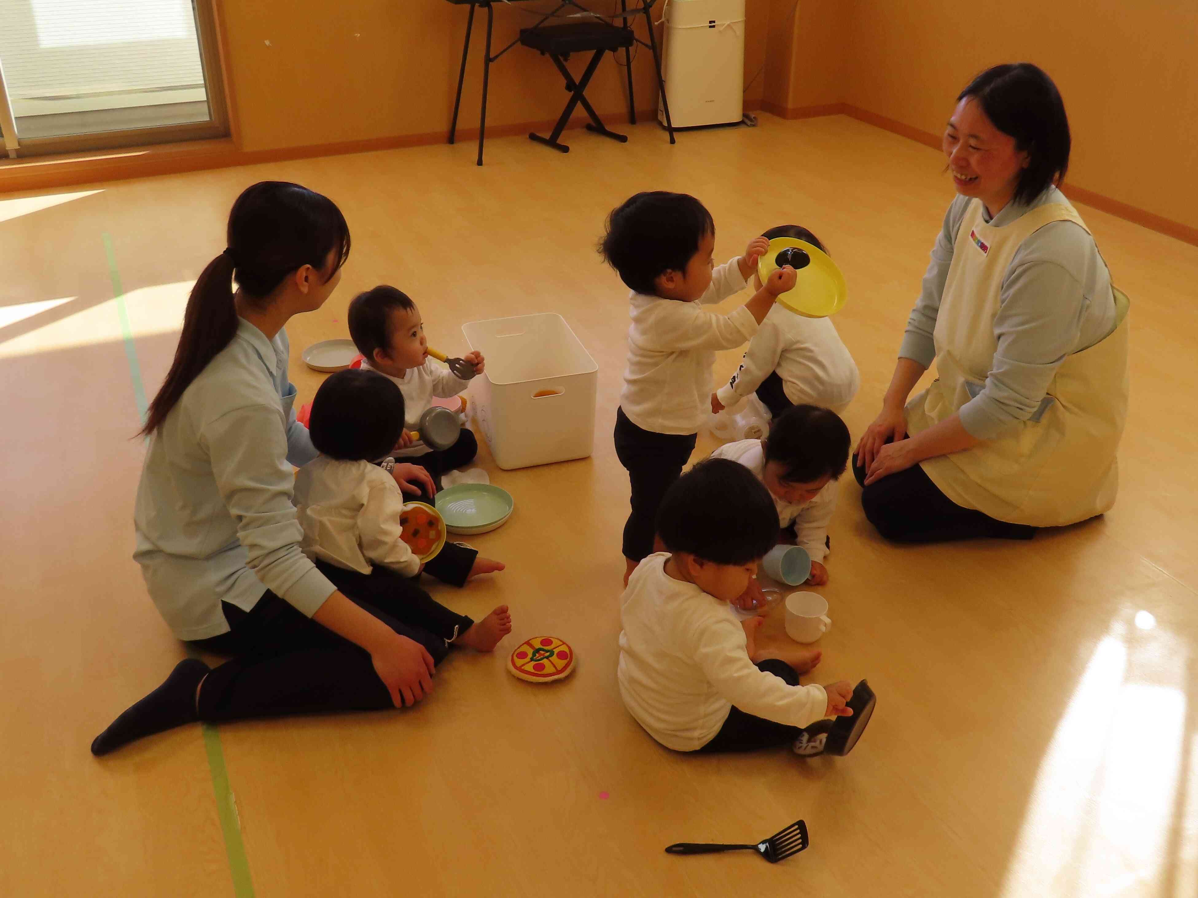 本番前は先生と一緒におままごと♪