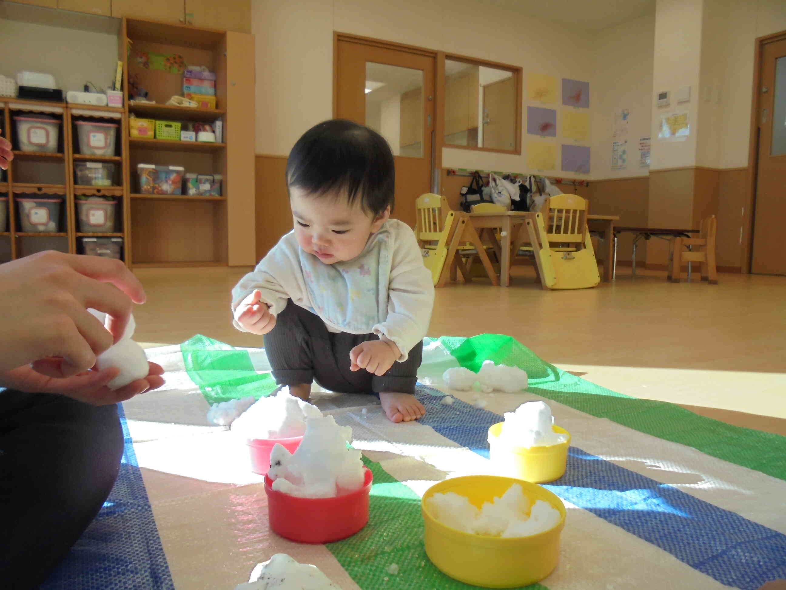 雪が降ったよ。冷たくて不思議だねぇ